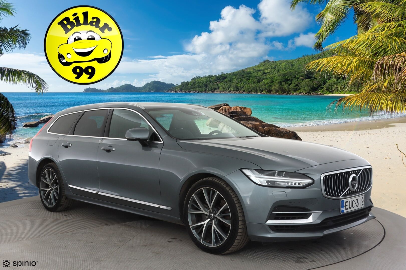 Volvo V90 2019 T8 AWD Inscription aut * Pilot assist / Webasto / Koukku / HUD / Panorama / Muistipenkit / B&W / 360-Kamera / Sporttipenkit / Keyless * - Bowers&Wilkins / HUD / Merkkihuollot / Juuri huollettu