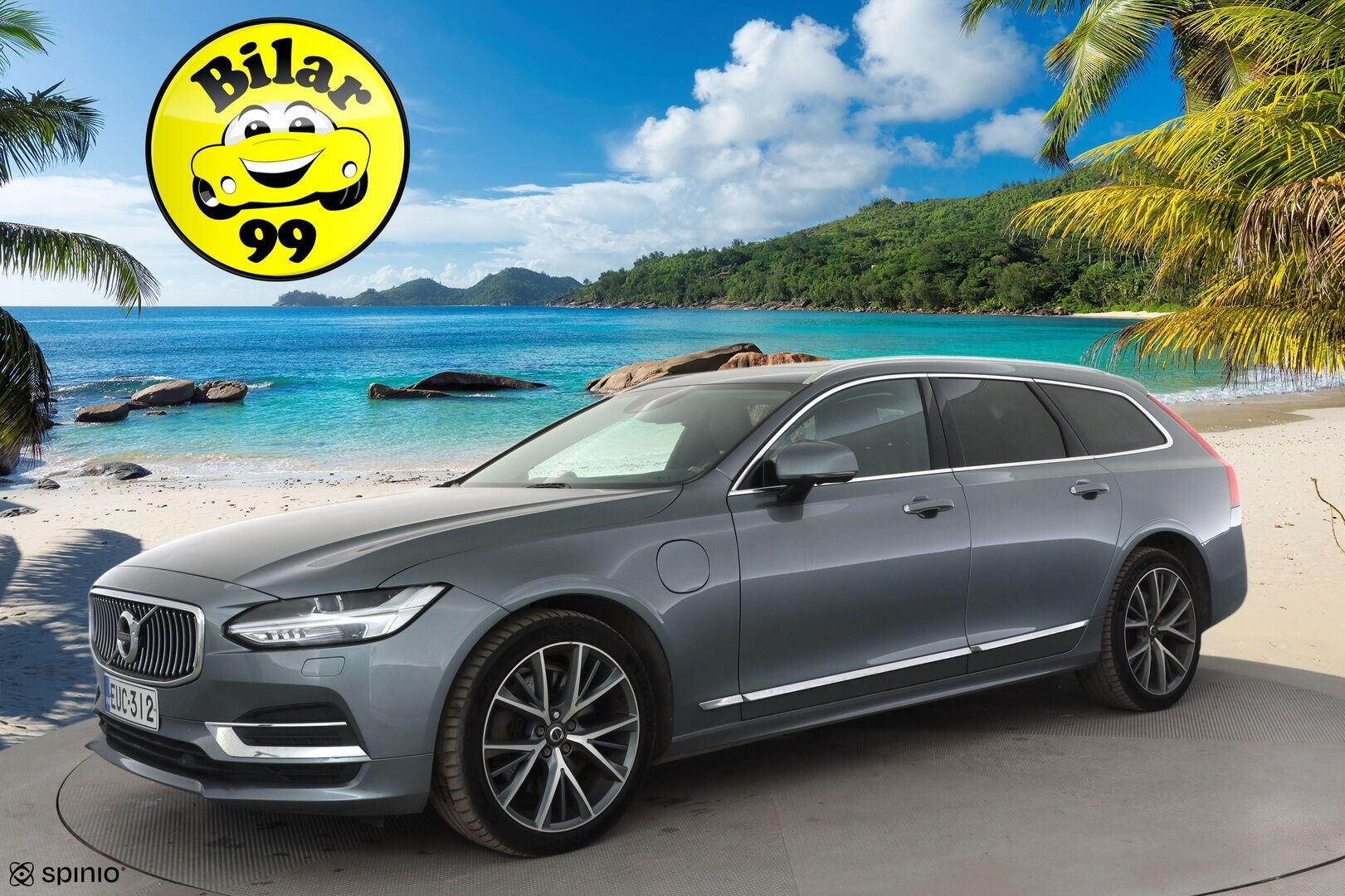 Volvo V90 2019 T8 AWD Inscription aut * Pilot assist / Webasto / Koukku / HUD / Panorama / Muistipenkit / B&W / 360-Kamera / Sporttipenkit / Keyless * - Bowers&Wilkins / HUD / Merkkihuollot / Juuri huollettu