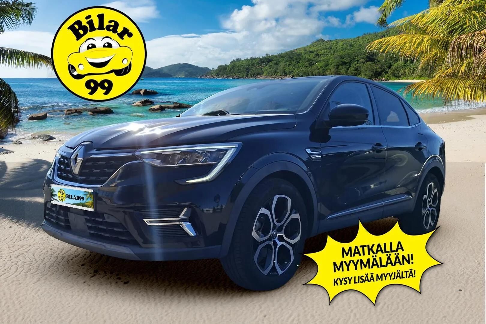 Renault Arkana 2022 E-TECH 145 Hybrid Intens - ACC | Navi | BLISS | Digimittaristo | Kaistavahti | P.kamera | Aut. LED | Keyless Go | Ohjauspyörän lämmitys | Lohko & sisälämmitin | Suomi-auto | 2x renkaat aluin | Juuri katsastettu! 