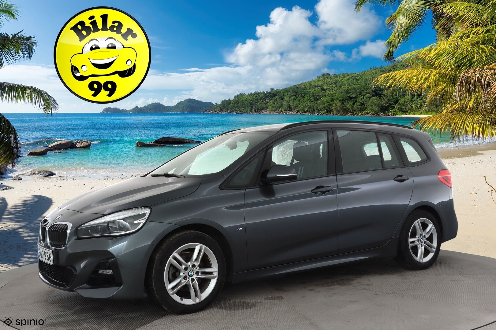 BMW 216 2022 F46 Gran Tourer 216i Business M Sport * Koukku / Sisätilanlämmitin / P.tutkat / LED / Sportpenkit / Navi / Bluetooth / Vakkari * - 1-om Suomi-auto / Kahdet renkaat aluvanteilla / Merkkihuollot