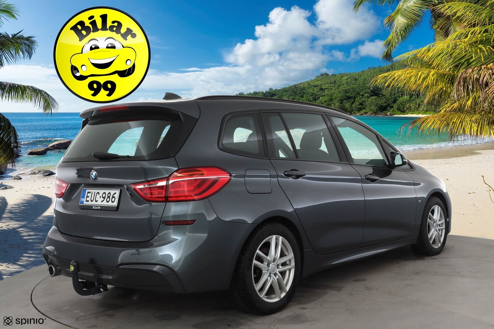 BMW 216 2022 F46 Gran Tourer 216i Business M Sport * Koukku / Sisätilanlämmitin / P.tutkat / LED / Sportpenkit / Navi / Bluetooth / Vakkari * - 1-om Suomi-auto / Kahdet renkaat aluvanteilla / Merkkihuollot