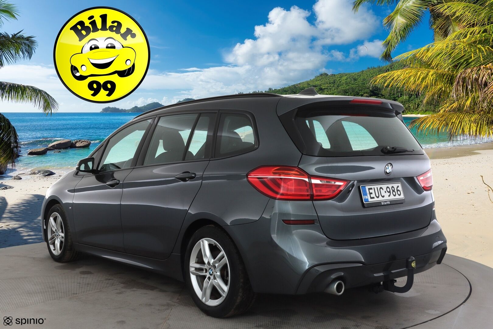 BMW 216 2022 F46 Gran Tourer 216i Business M Sport * Koukku / Sisätilanlämmitin / P.tutkat / LED / Sportpenkit / Navi / Bluetooth / Vakkari * - 1-om Suomi-auto / Kahdet renkaat aluvanteilla / Merkkihuollot