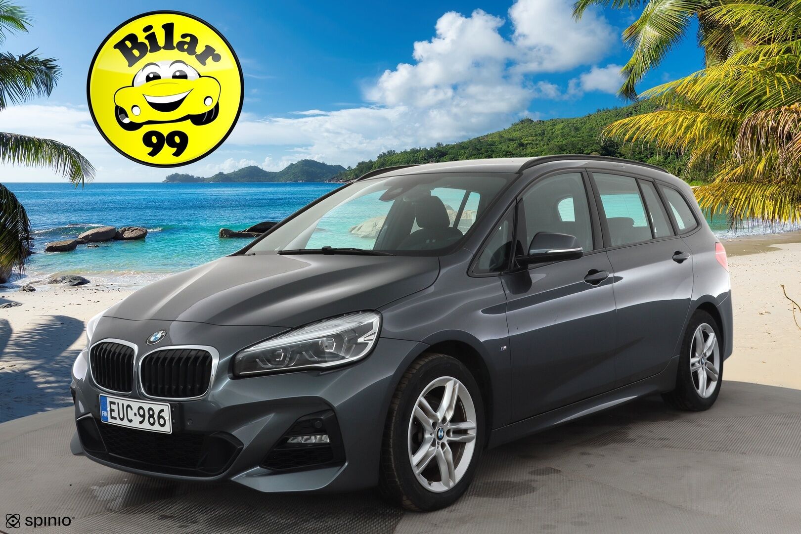 BMW 216 2022 F46 Gran Tourer 216i Business M Sport * Koukku / Sisätilanlämmitin / P.tutkat / LED / Sportpenkit / Navi / Bluetooth / Vakkari * - 1-om Suomi-auto / Kahdet renkaat aluvanteilla / Merkkihuollot