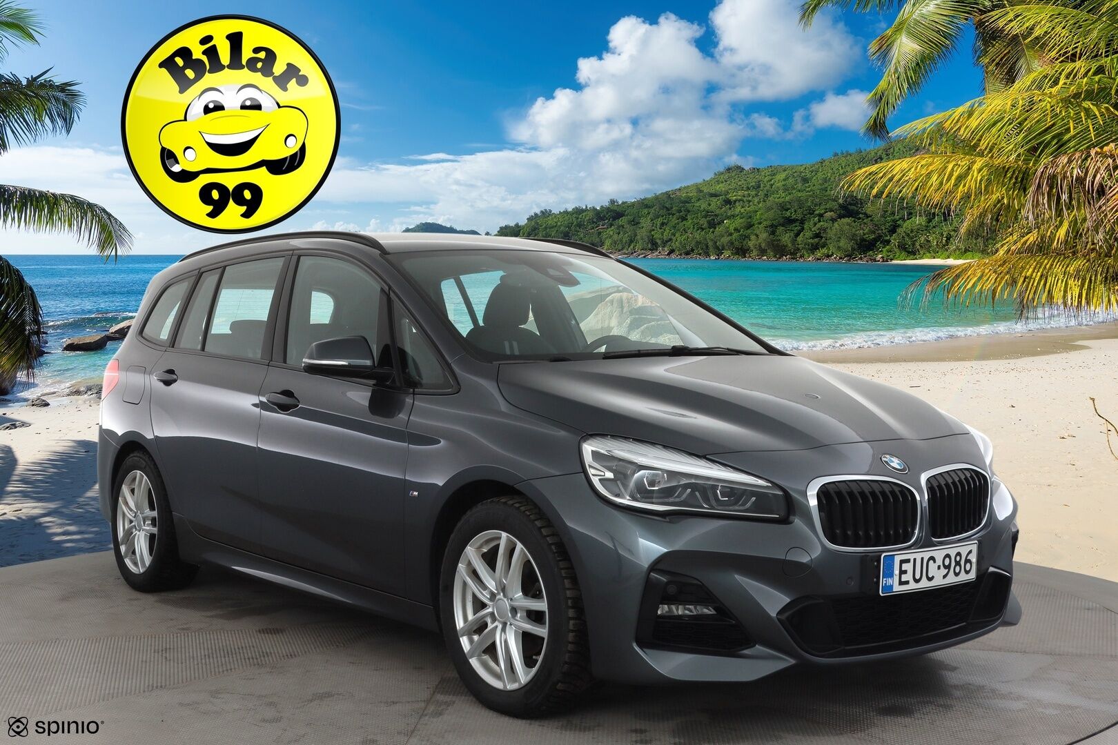 BMW 216 2022 F46 Gran Tourer 216i Business M Sport * Koukku / Sisätilanlämmitin / P.tutkat / LED / Sportpenkit / Navi / Bluetooth / Vakkari * - 1-om Suomi-auto / Kahdet renkaat aluvanteilla / Merkkihuollot