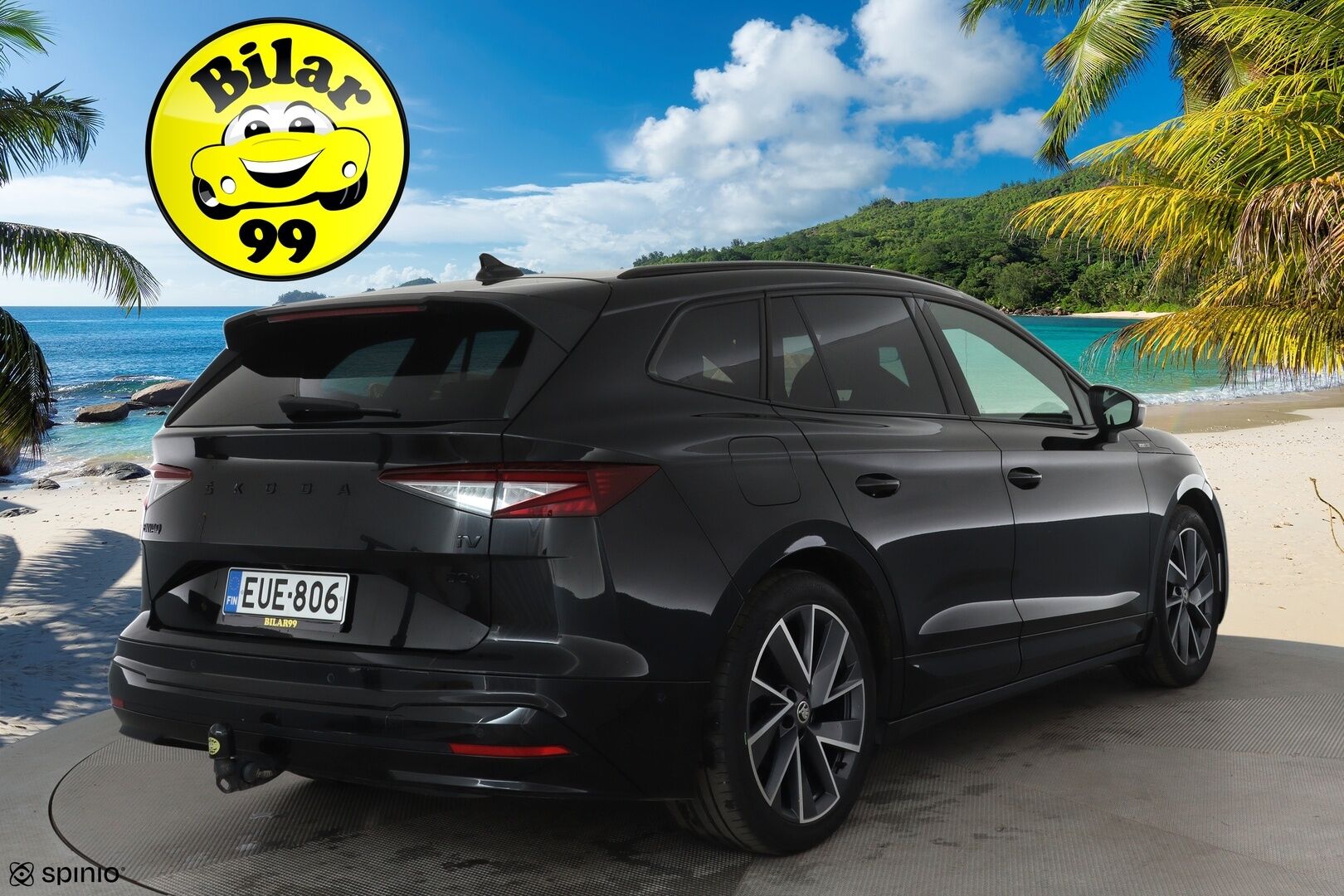 Skoda Enyaq 2022 80x 4x4 SportLine iV *Muistipenkki / ACC / Lämpöpumppu / Kamera / Koukku / Matrix LED / Sporttipenkit* - 1.om Suomi-auto / SoH 92.4% / Merkkihuollettu / Kahdet Skodan vanteet / ALV - Osta nyt, maksa vasta ensi vuonna