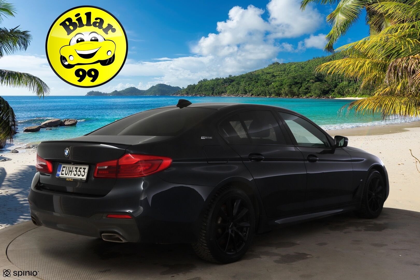 BMW 530 2019 G30 Sedan 530e A Charged Edition M Sport * Harman&Kardon / Dakota Nahat / P. Kamera / LED / Digimittaristo * - Vaaleat nahat / Kahdet renkaat aluvanteilla 