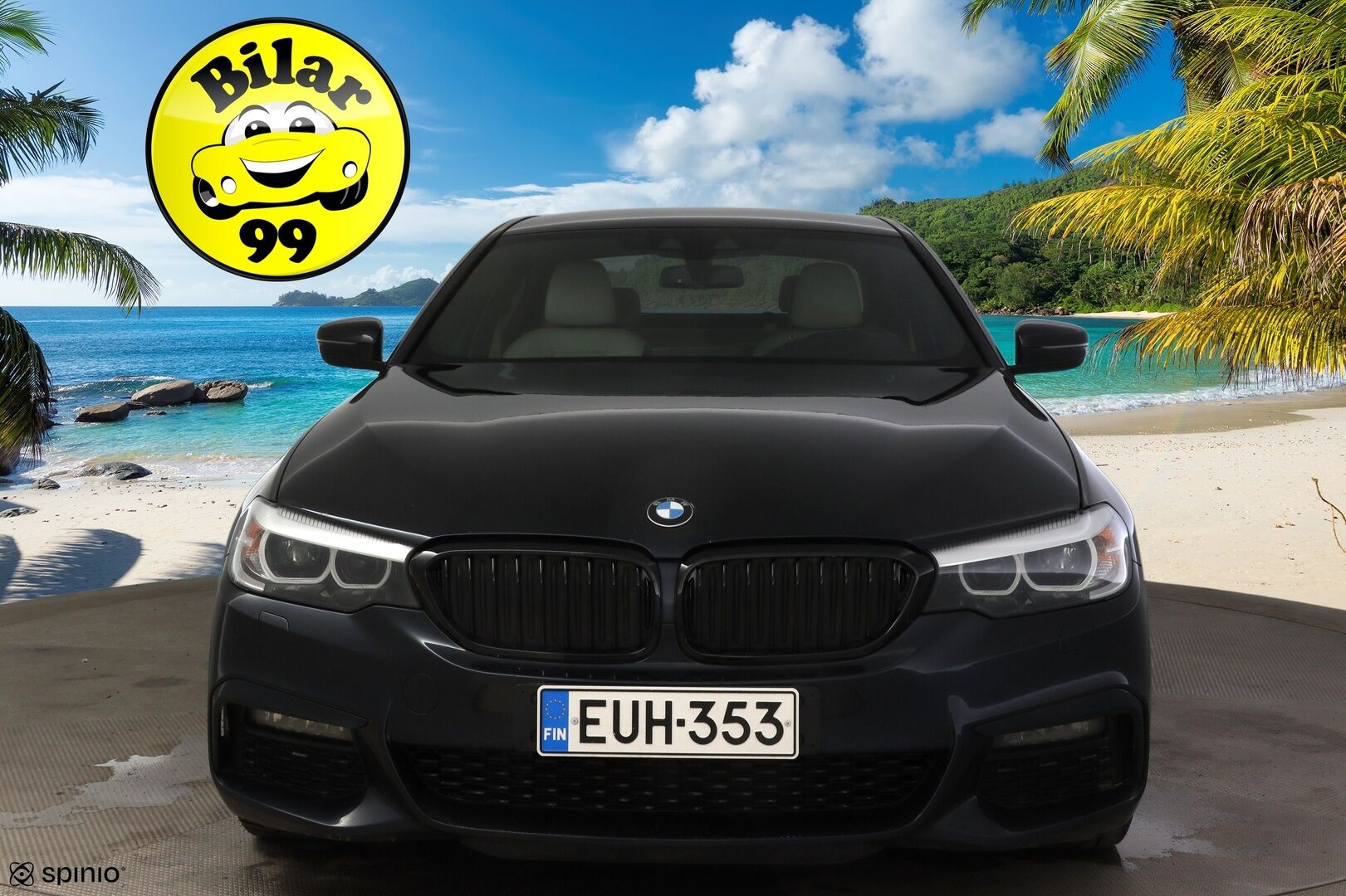 BMW 530 2019 G30 Sedan 530e A Charged Edition M Sport * Harman&Kardon / Dakota Nahat / P. Kamera / LED / Digimittaristo * - Vaaleat nahat / Kahdet renkaat aluvanteilla 