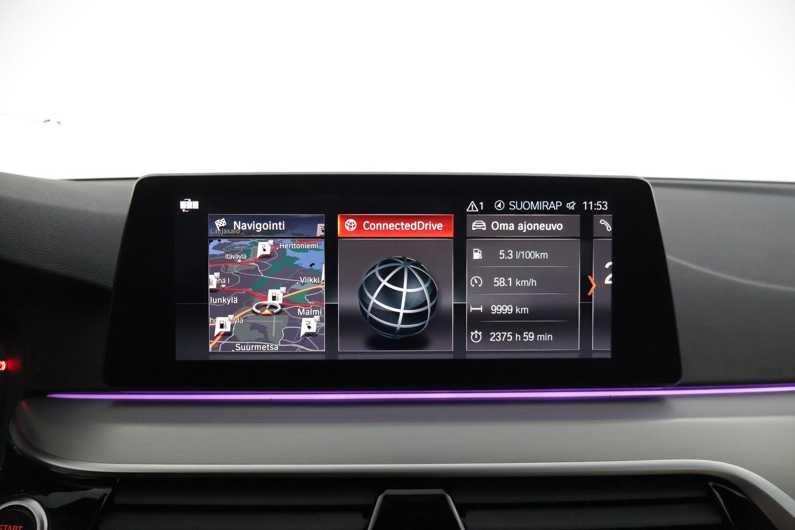 BMW 530 2019 G30 Sedan 530e A Charged Edition M Sport * Harman&Kardon / Dakota Nahat / P. Kamera / LED / Digimittaristo * - Vaaleat nahat / Kahdet renkaat aluvanteilla 