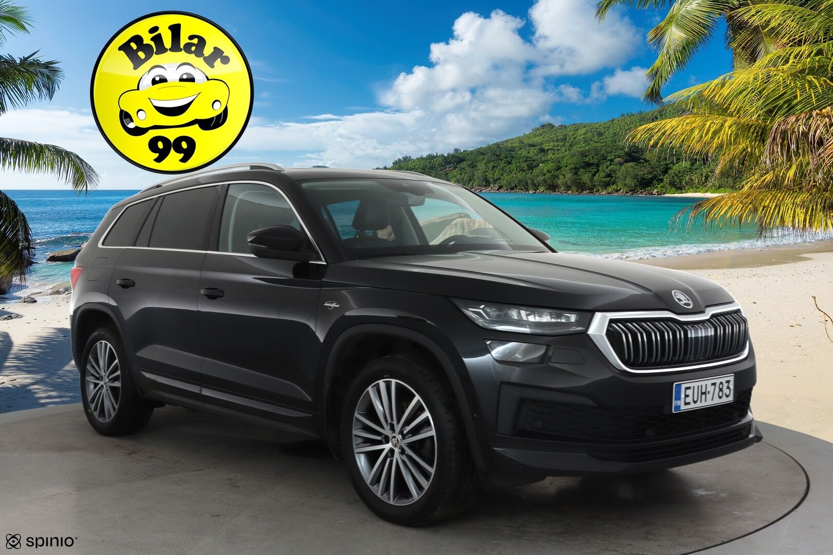 Skoda Kodiaq 2022 2.0 TDI 150 4x4 L&K DSG **Panorama / 360° / Webasto / Koukku / Adapt.Vakkari / Matrix-LED / Ilmastoidut Muistipenkit** - 3,99 % KORKOTARJOUS TÄHÄN AUTOON - 1-om Suomi-auto / Kahdet Renkaat / Huippu Varusteet!