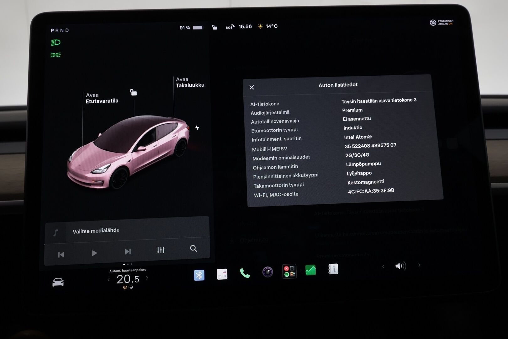 Tesla Model 3 2021 Performance - | ACC | ILP | Matrix-LED | Lasikatto | Premium Audio | Sähkönahat | Muistipenkki | P.kamera ja tutkat | Autosteer | Track mode | 2x renkaat | 
