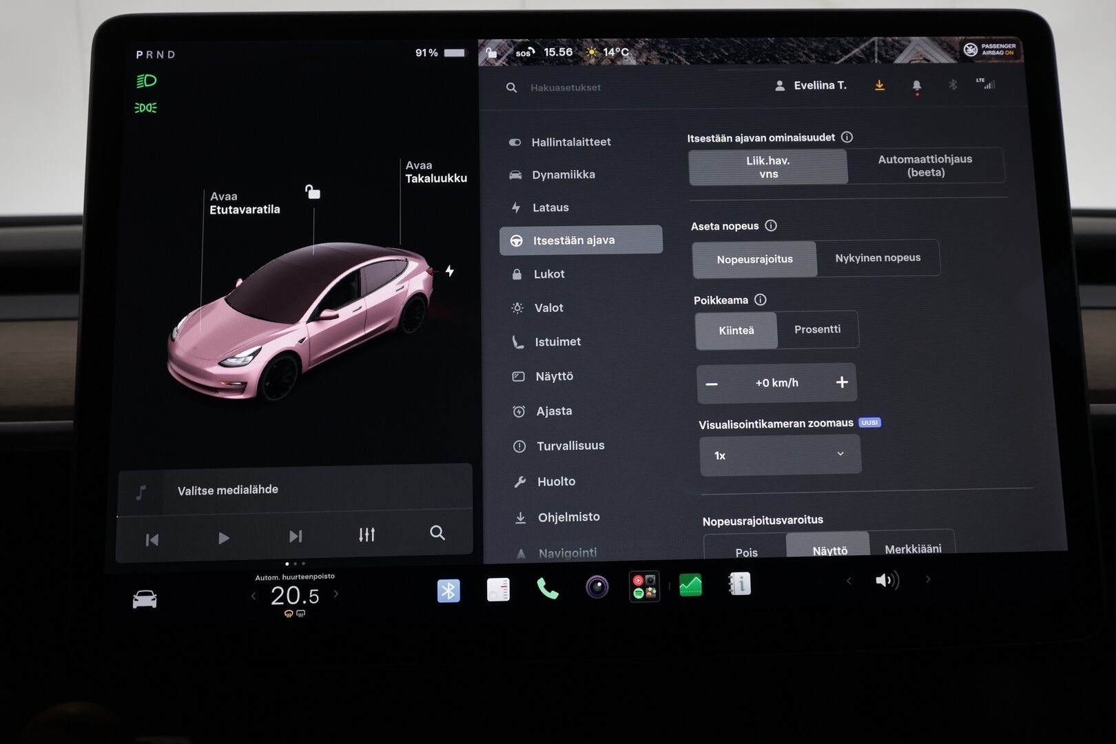 Tesla Model 3 2021 Performance - | ACC | ILP | Matrix-LED | Lasikatto | Premium Audio | Sähkönahat | Muistipenkki | P.kamera ja tutkat | Autosteer | Track mode | 2x renkaat | 