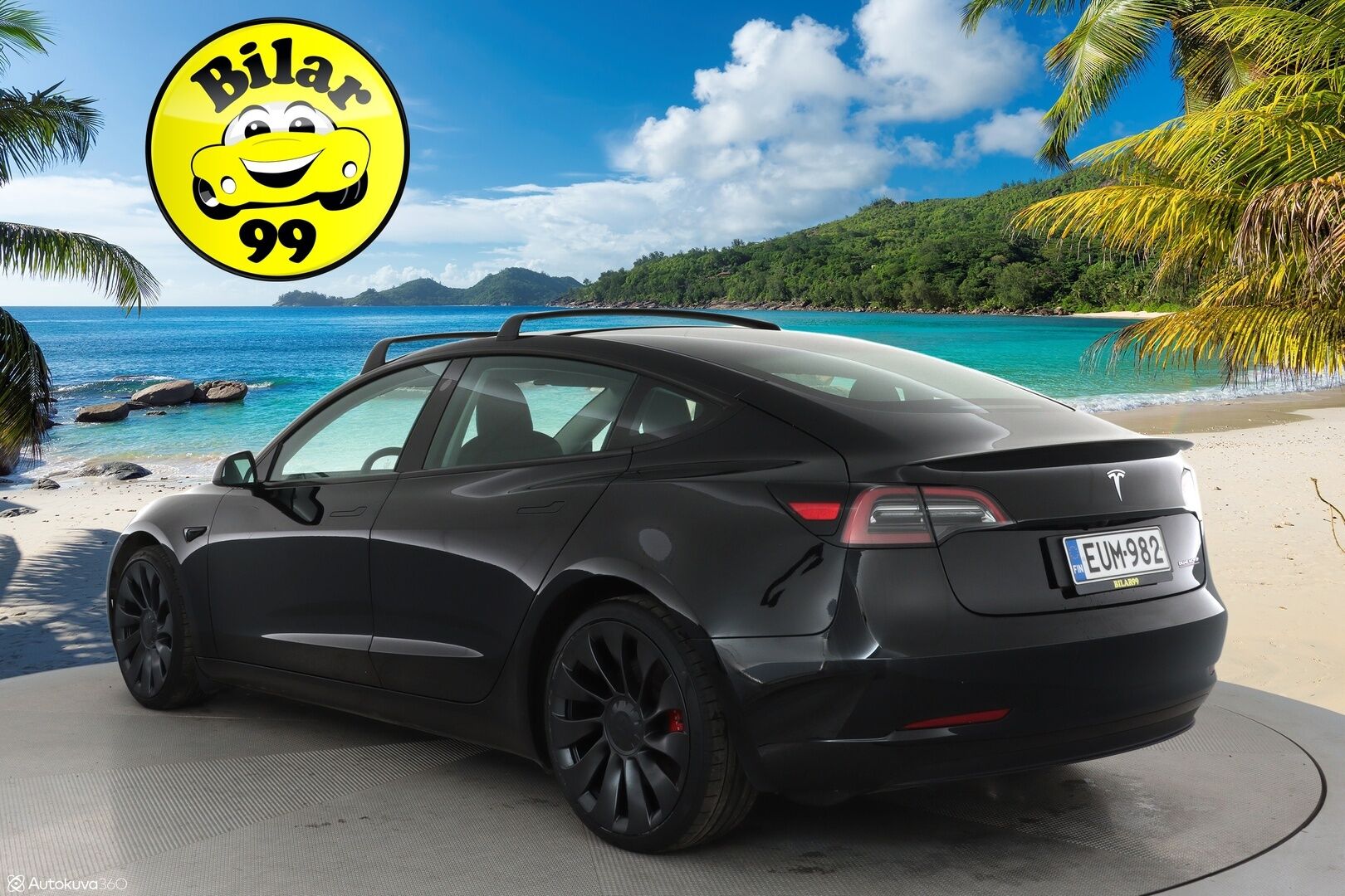 Tesla Model 3 2023 Performance - 3,99 % KORKOTARJOUS TÄHÄN AUTOON - 1Om Suomiauto / Autopilot / ILP / Premium Audio / Kattokaiteet / 2x Renkaat aluvantein / Aviloo akkutesti 96/100!