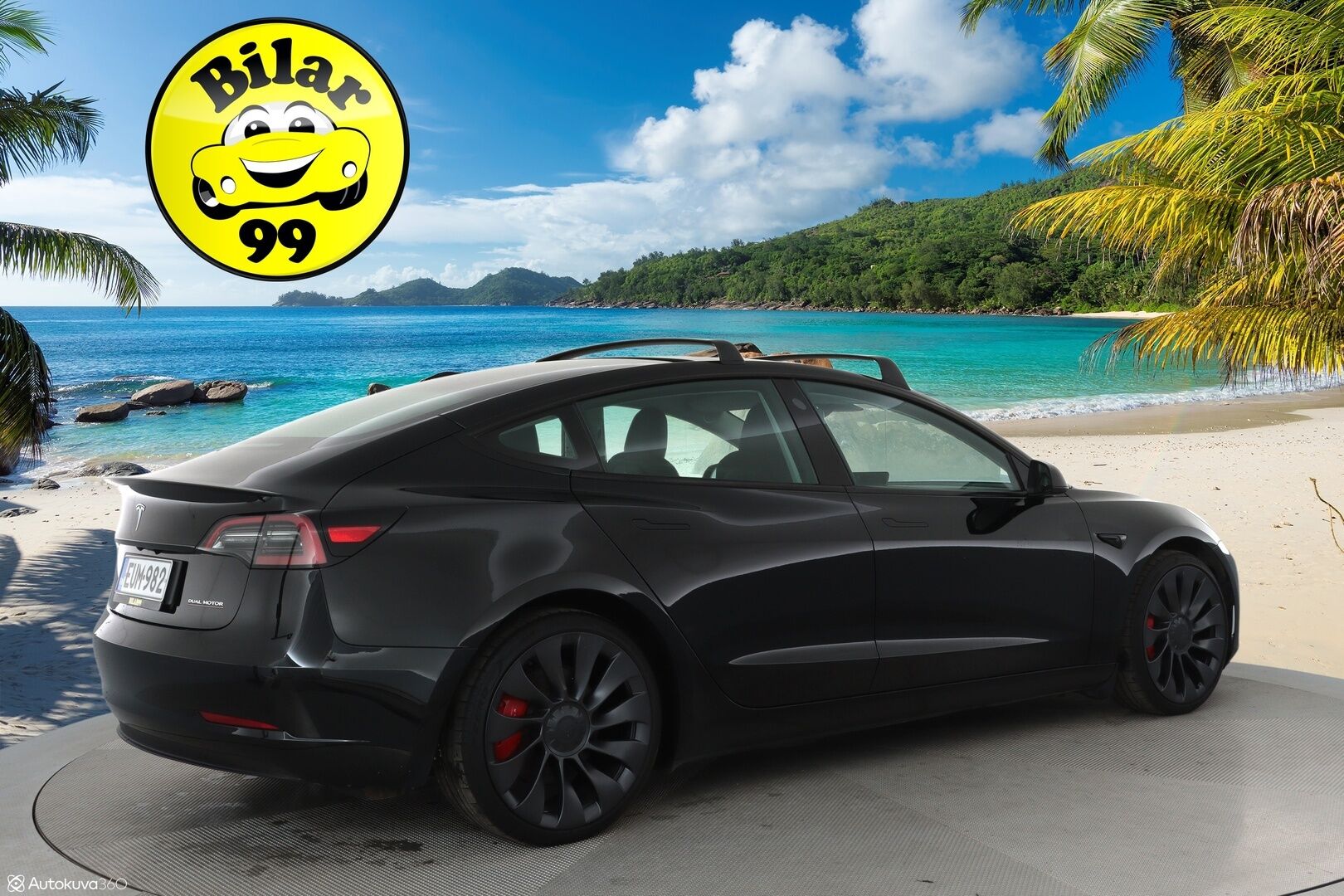 Tesla Model 3 2023 Performance - 3,99 % KORKOTARJOUS TÄHÄN AUTOON - 1Om Suomiauto / Autopilot / ILP / Premium Audio / Kattokaiteet / 2x Renkaat aluvantein / Aviloo akkutesti 96/100!