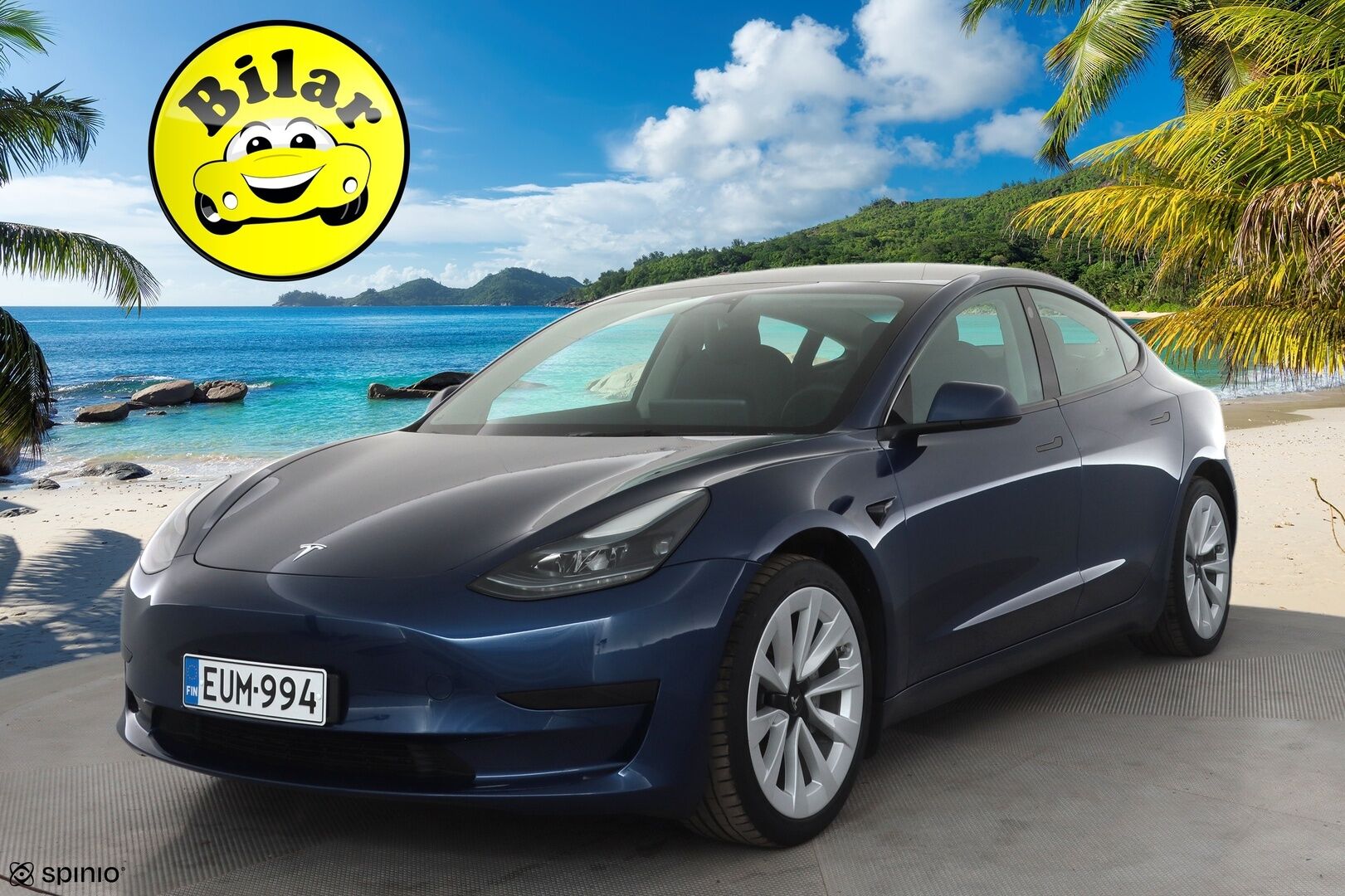 Tesla Model 3 2023 RWD - | ACC | ILP | Koukku | Ryzen | Matrix | Lasikatto | Sähkönahat | Muistipenkki | P.kamera | Autosteer | 2x renkaat aluin | 1-om suomiauto |