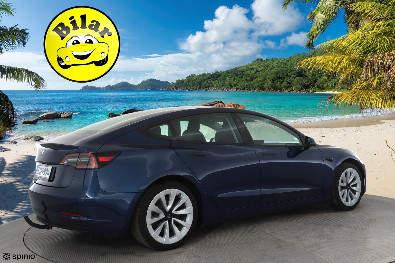 Tesla Model 3 2023 RWD - | ACC | ILP | Koukku | Ryzen | Matrix | Lasikatto | Sähkönahat | Muistipenkki | P.kamera | Autosteer | 2x renkaat aluin | 1-om suomiauto |