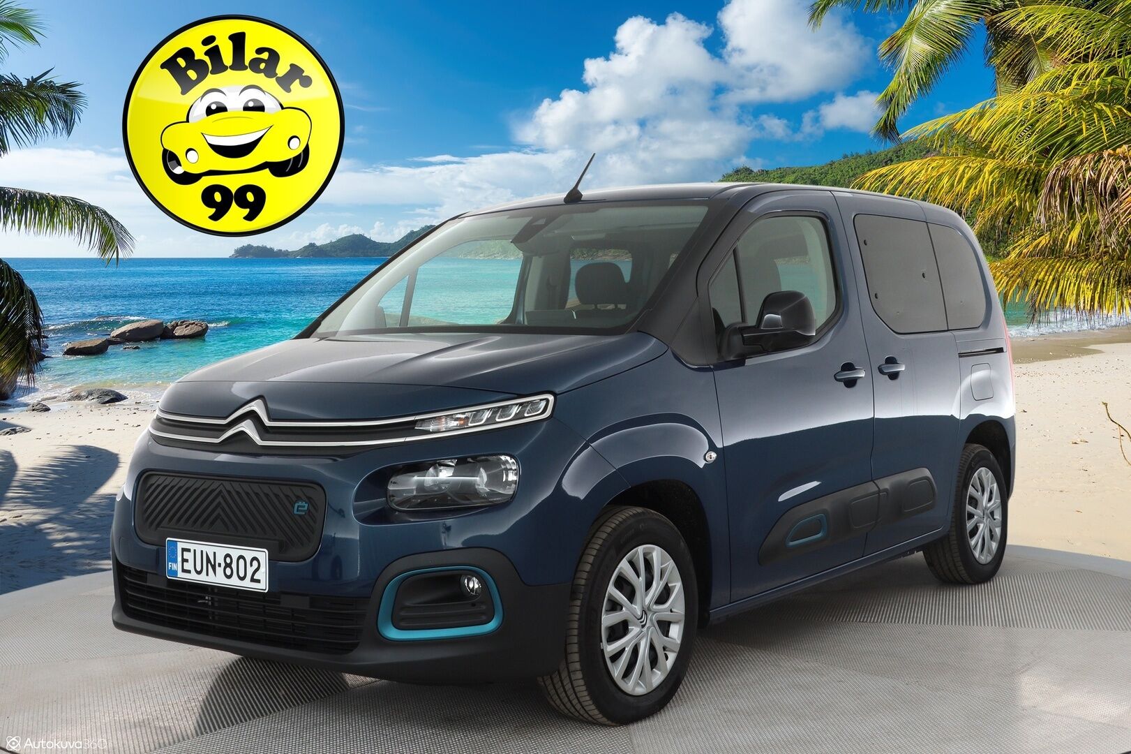 Citroen e-Berlingo 2023 Full Electric 136 Feel 50 kWh M Automaatti - Ajamaton / ALV / CCS-lataus / Vakkari / P-kamera / Takuu / Apple&Android / Kaistavahti / 2x renkaat / Aut. Ilmastointi / Navi