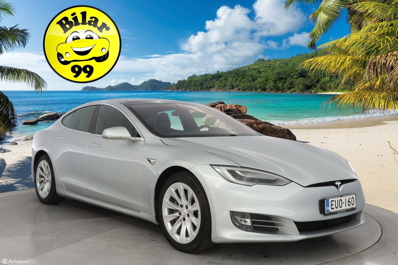 Tesla Model S 2017 90D AWD *Ilmastoidut nahat / Ilma-alusta / Lasikatto / Sentry / Paranneltu Autopilot* - Huippusiisti / Kahdet Teslan vanteet / Puhdas CarVertical / Säädettävä Ilma-alusta