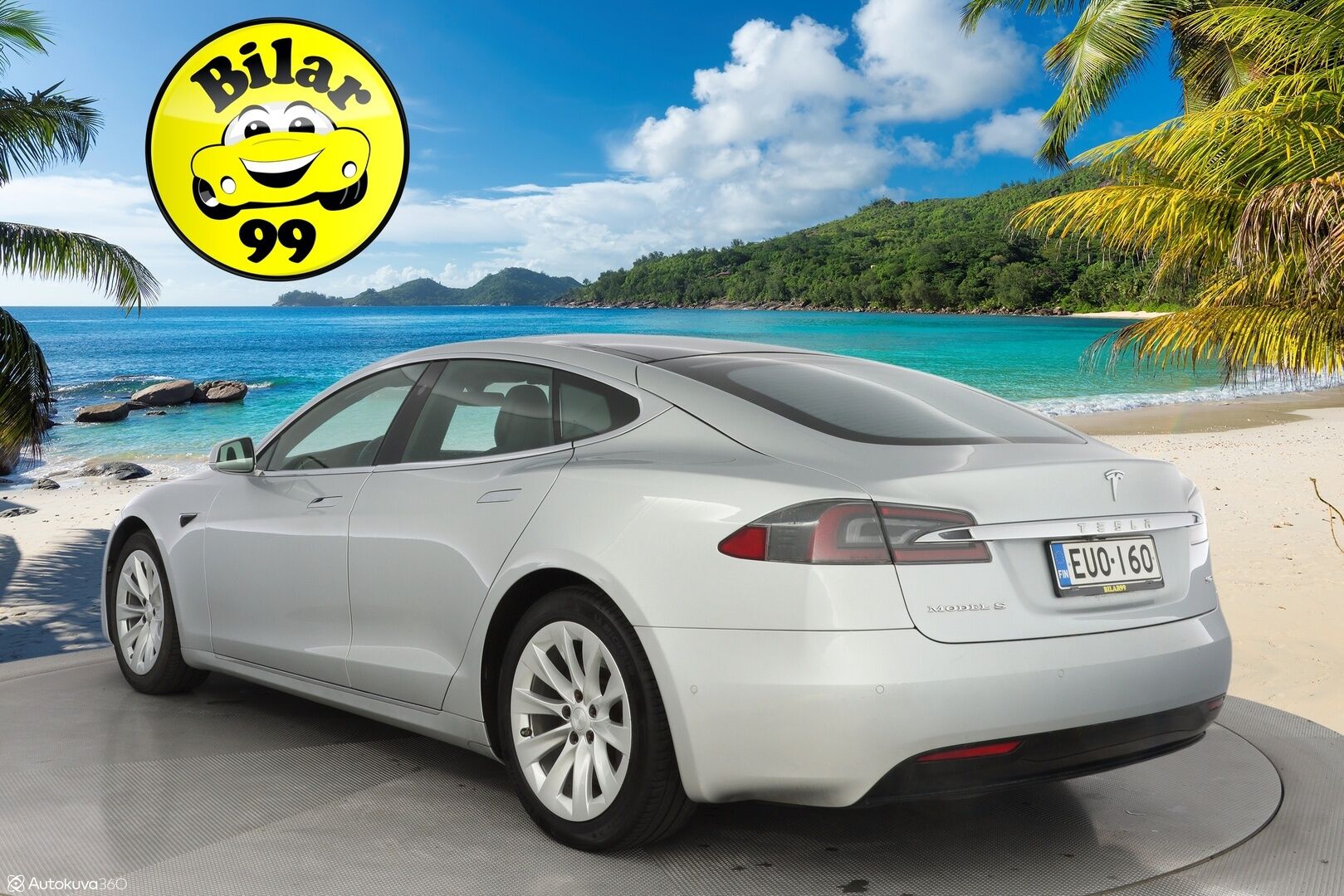 Tesla Model S 2017 90D AWD *Ilmastoidut nahat / Ilma-alusta / Lasikatto / Sentry / Paranneltu Autopilot* - Huippusiisti / Kahdet Teslan vanteet / Puhdas CarVertical / Säädettävä Ilma-alusta