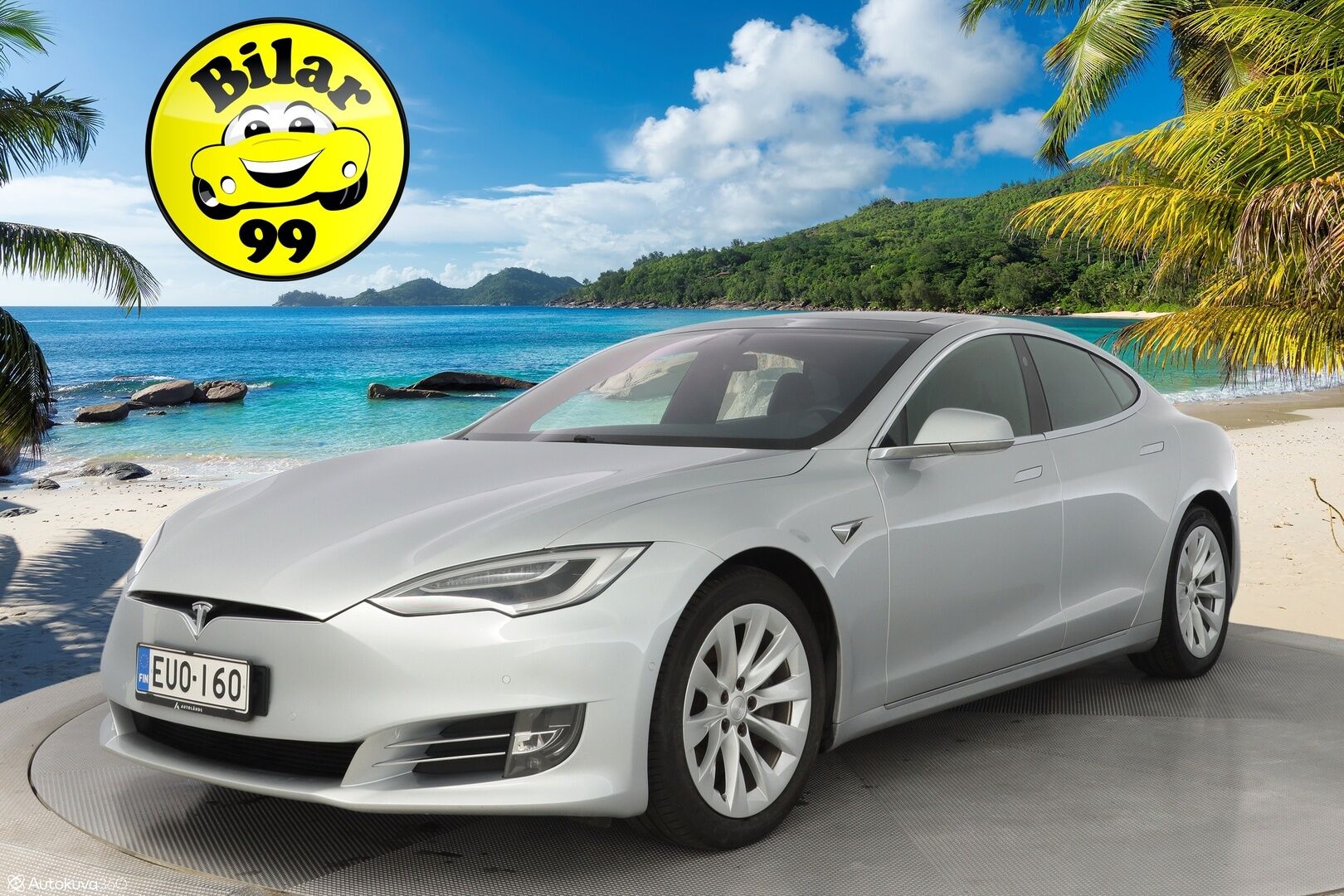 Tesla Model S 2017 90D AWD *Ilmastoidut nahat / Ilma-alusta / Lasikatto / Sentry / Paranneltu Autopilot* - Huippusiisti / Kahdet Teslan vanteet / Puhdas CarVertical / Säädettävä Ilma-alusta