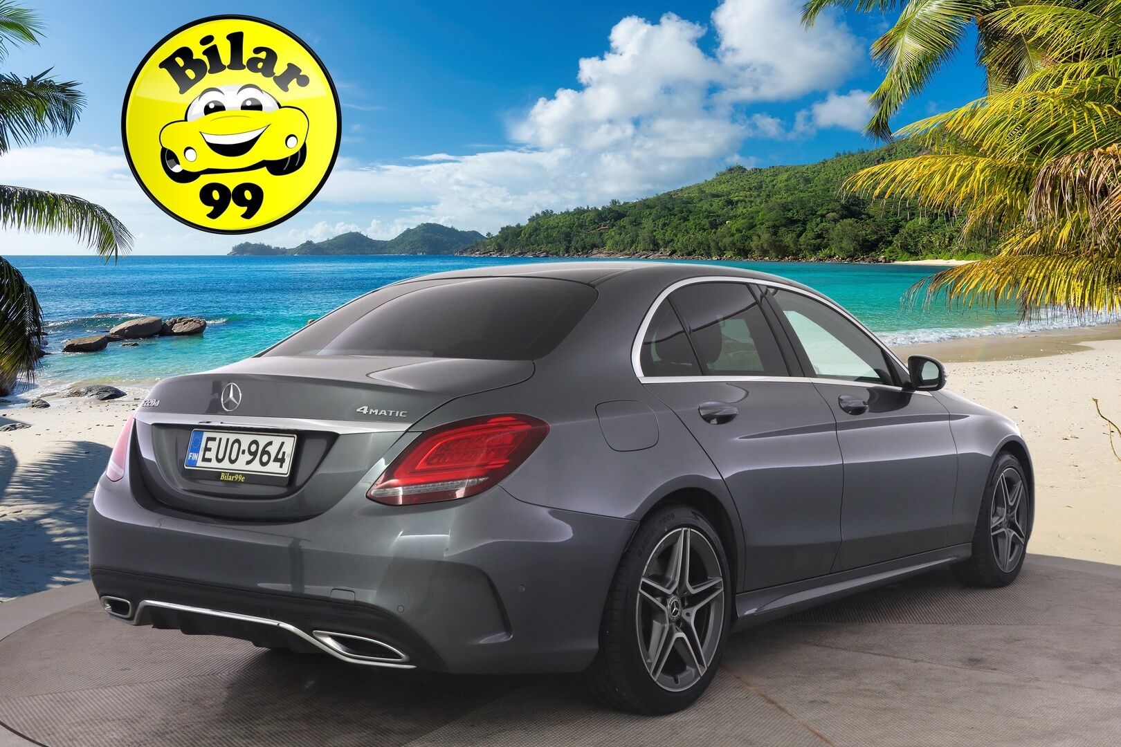Mercedes-Benz C 2018 220 d 4Matic A Business AMG *Webasto / Panorama / Navi / P. Kamera / Digimittaristo* - 3,99 % KORKOTARJOUS TÄHÄN AUTOON 14.9. ASTI! - *2x renkaat alkuperäisillä vanteilla / Siisti yksilö!*