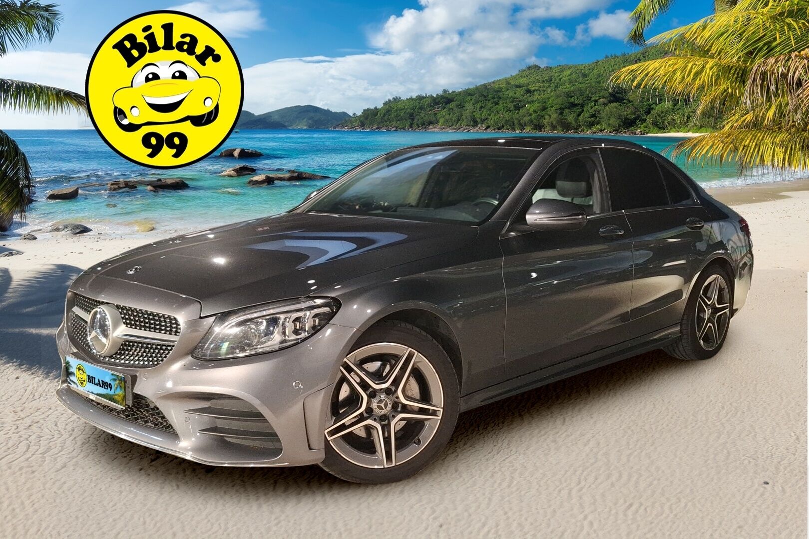 Mercedes-Benz C 2019 220 d 4Matic A Business AMG *Webasto / Panorama / Navi / P. Kamera / Digimittaristo* - 3,99 % KORKOTARJOUS TÄHÄN AUTOON 7.9. ASTI! - *2x renkaat alkuperäisillä vanteilla / Siisti yksilö!*