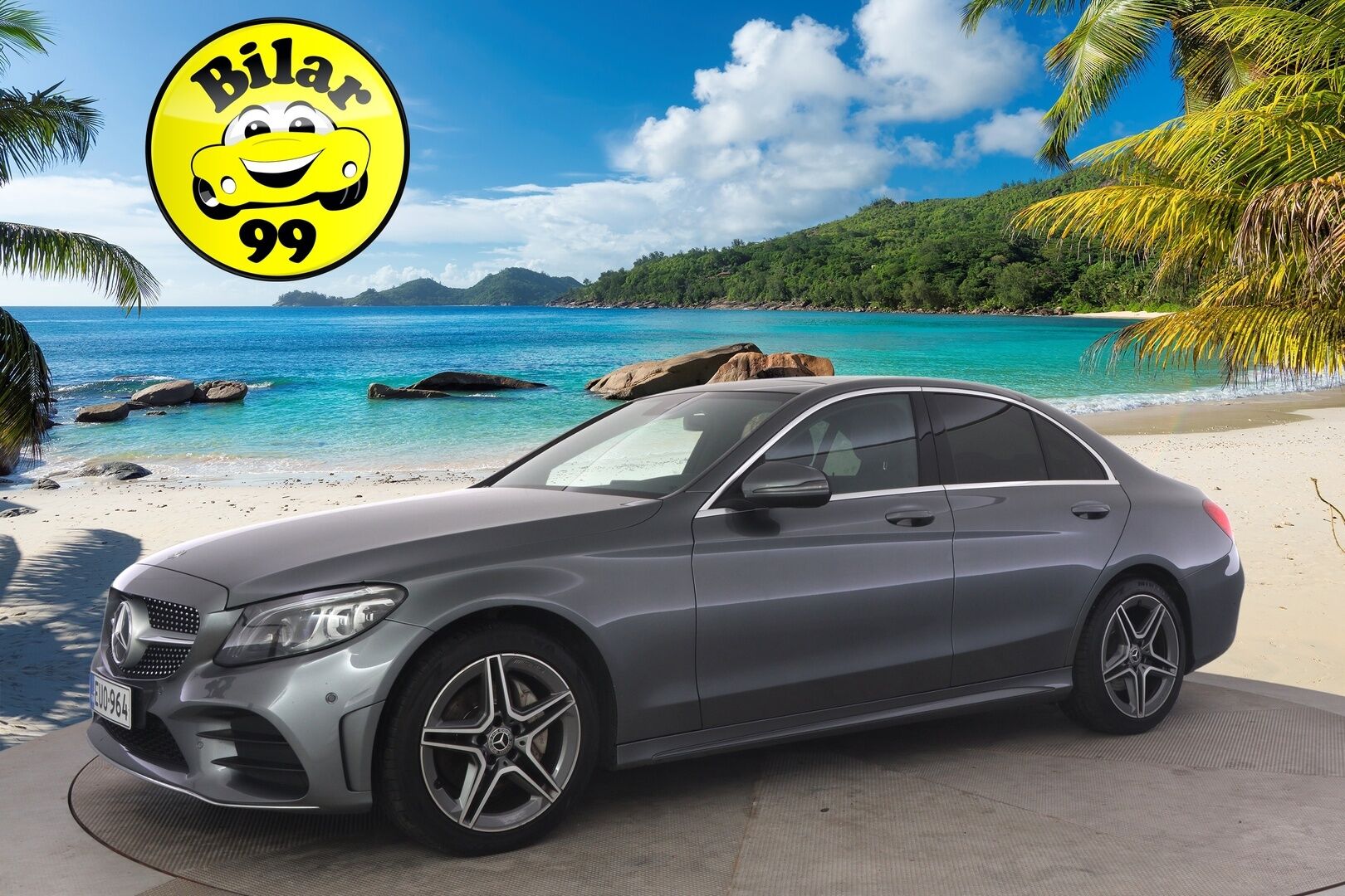 Mercedes-Benz C 2018 220 d 4Matic A Business AMG *Webasto / Panorama / Navi / P. Kamera / Digimittaristo* - 3,99 % KORKOTARJOUS TÄHÄN AUTOON 14.9. ASTI! - *2x renkaat alkuperäisillä vanteilla / Siisti yksilö!*