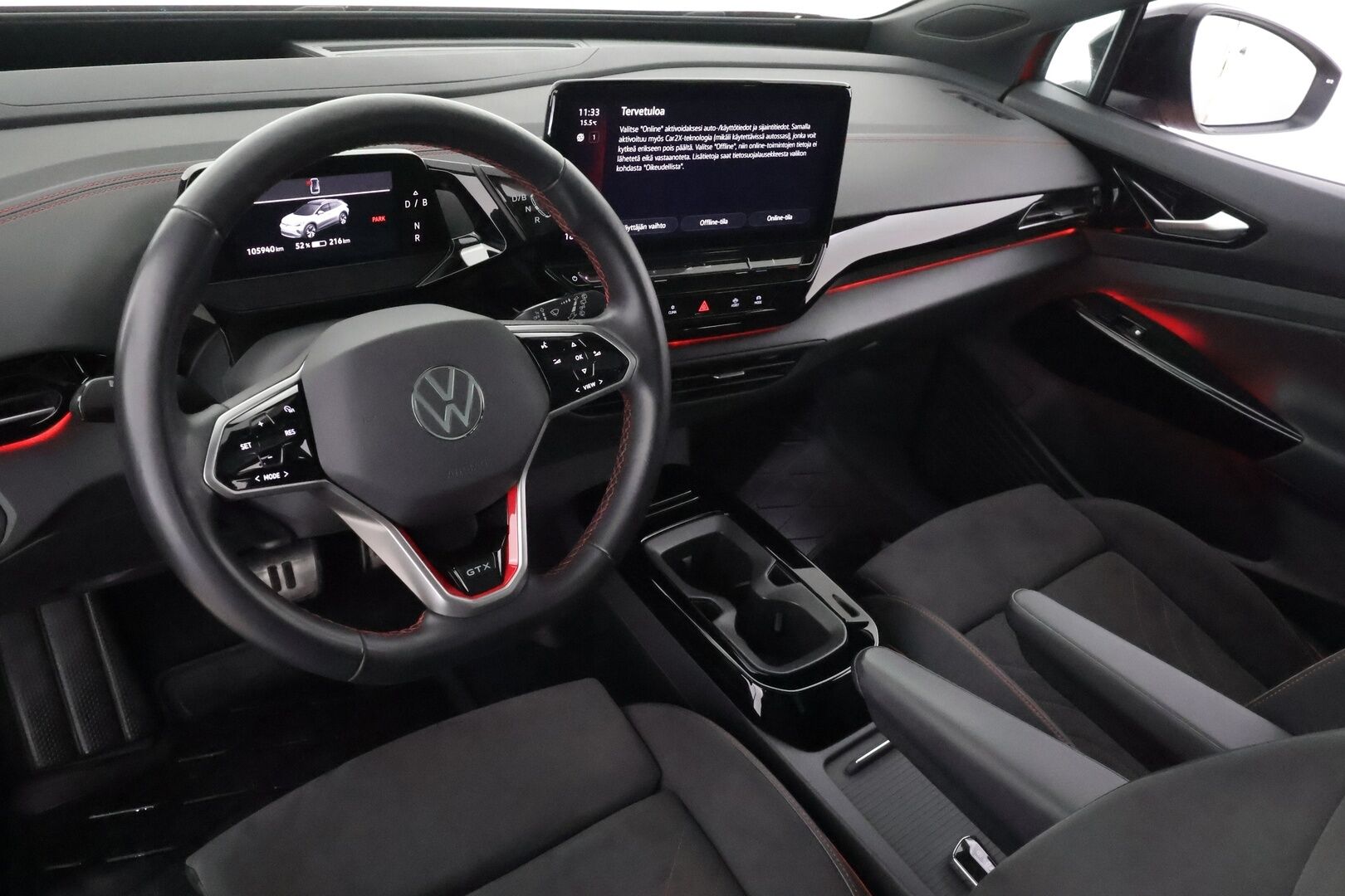 Volkswagen ID.4 2023 GTX Dual Motor AWD Business Max,  akku 77 kWh - | ACC | ILP | Koukku | Hierovat Muistipenkit | IQ-Light Matrix | Lasikatto | 360-Kamera | Puolinahat | HUD | Apple&Android | Suomi-auto | Kahdet Renkaat | Merkkihuollettu |