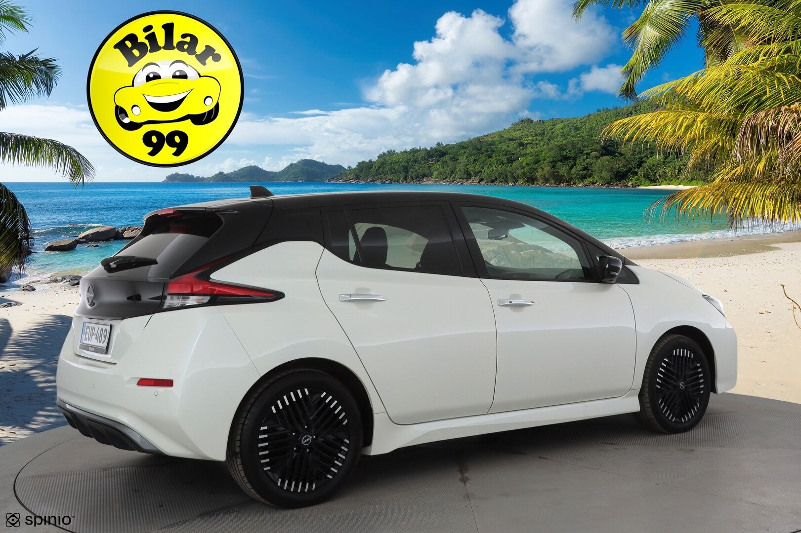 Nissan Leaf 2023 N-Connect 39 kWh LED FI * Lisälämmitin / ACC / 360 / LED / Kaistavahti / Navi / Keyless * - 1-om Suomi-auto / 2x Latauskaapelit / Akku Kuntotarkistettu / Merkkihuollot - HULLUT AVAJAISHULINAT KORKOTARJOUS 3,29 %