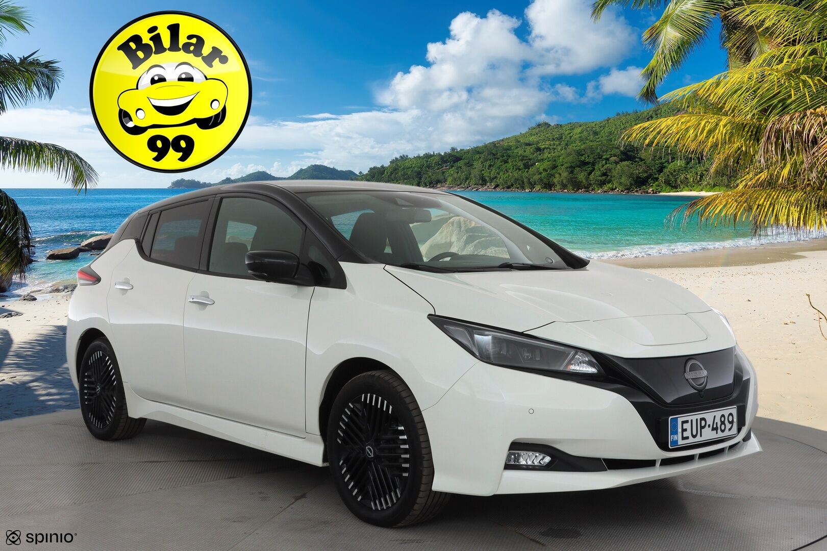 Nissan Leaf 2023 N-Connect 39 kWh LED FI * Lisälämmitin / ACC / 360 / LED / Kaistavahti / Navi / Keyless * - 1-om Suomi-auto / 2x Latauskaapelit / Akku Kuntotarkistettu / Merkkihuollot - HULLUT AVAJAISHULINAT KORKOTARJOUS 3,29 %