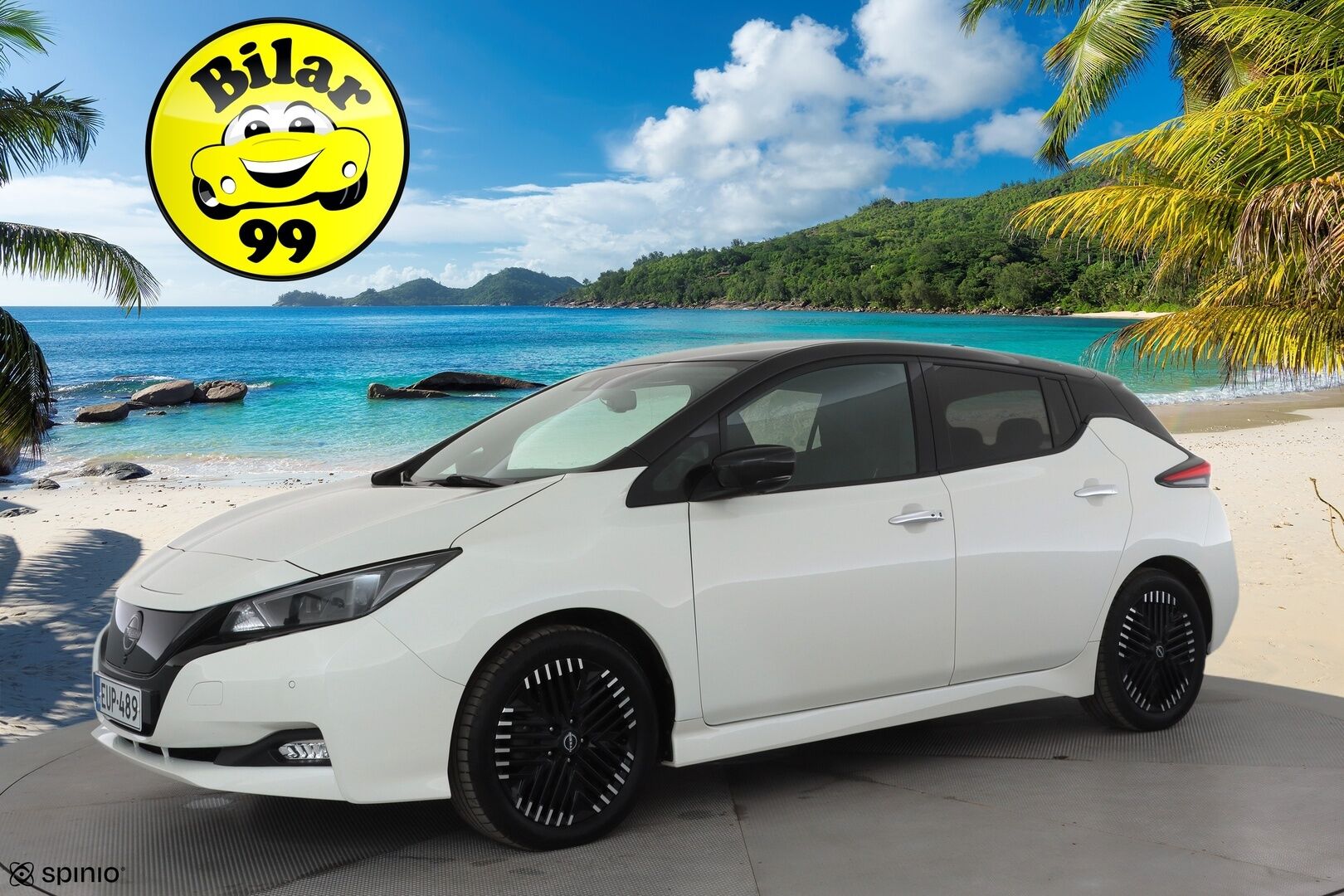 Nissan Leaf 2023 N-Connect 39 kWh LED FI * Lisälämmitin / ACC / 360 / LED / Kaistavahti / Navi / Keyless * - 1-om Suomi-auto / 2x Latauskaapelit / Akku Kuntotarkistettu / Merkkihuollot - HULLUT AVAJAISHULINAT KORKOTARJOUS 3,29 %