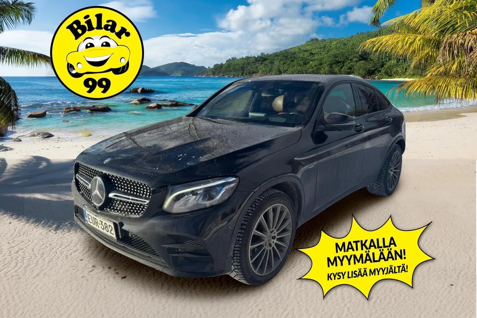 Mercedes-Benz GLC 2017 350 e Coupé 4Matic A Premium Business AMG * Distronic+ / Burmester / HUD / Kattoluukku / Ruskeat Nahat / Vetokoukku / Night / LED High Perf - Huippuvarusteet! / Tulossa Turkuun