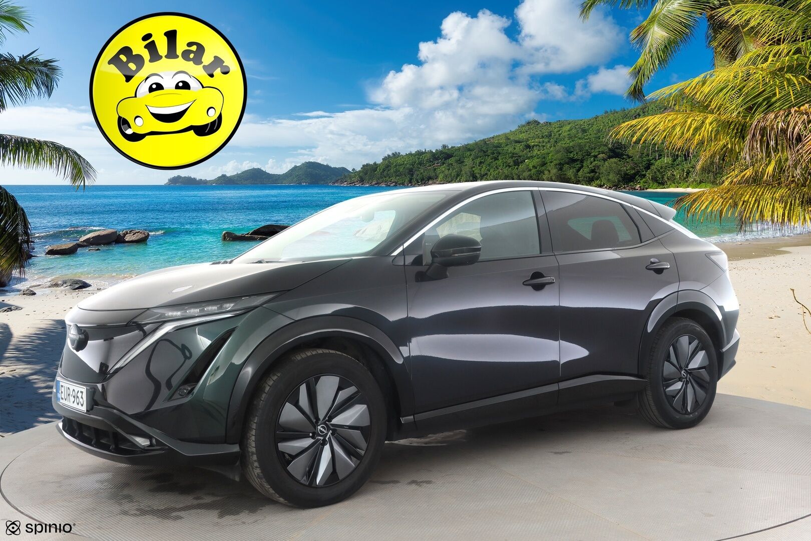 Nissan Ariya 2023 63kWh Advance 2WD - | ILP | ACC | 360 | LED | Keyless | Navi | Kaistavahti | Katveavustin | Ratinlämmitys | Sähköpenkit | Kahdet renkaat | Merkkihuollot | 1-om Suomi-auto |