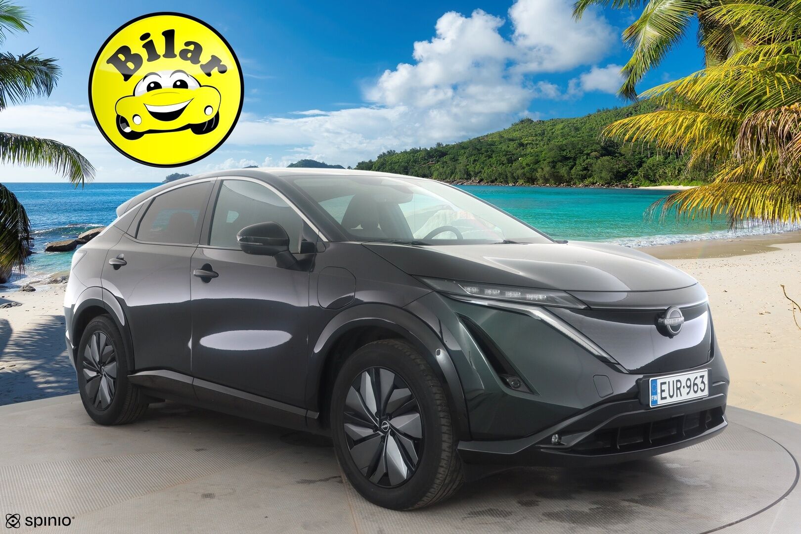 Nissan Ariya 2023 63kWh Advance 2WD - | ILP | ACC | 360 | LED | Keyless | Navi | Kaistavahti | Katveavustin | Ratinlämmitys | Sähköpenkit | Kahdet renkaat | Merkkihuollot | 1-om Suomi-auto |