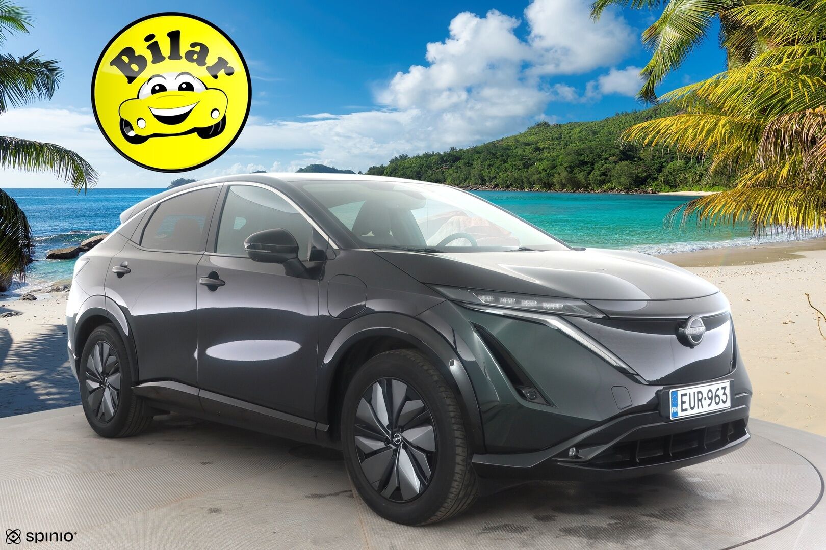 Nissan Ariya 2023 63kWh Advance 2WD - | ILP | ACC | 360 | LED | Keyless | Navi | Kaistavahti | Katveavustin | Ratinlämmitys | Sähköpenkit | Kahdet renkaat | Merkkihuollot | 1-om Suomi-auto |
