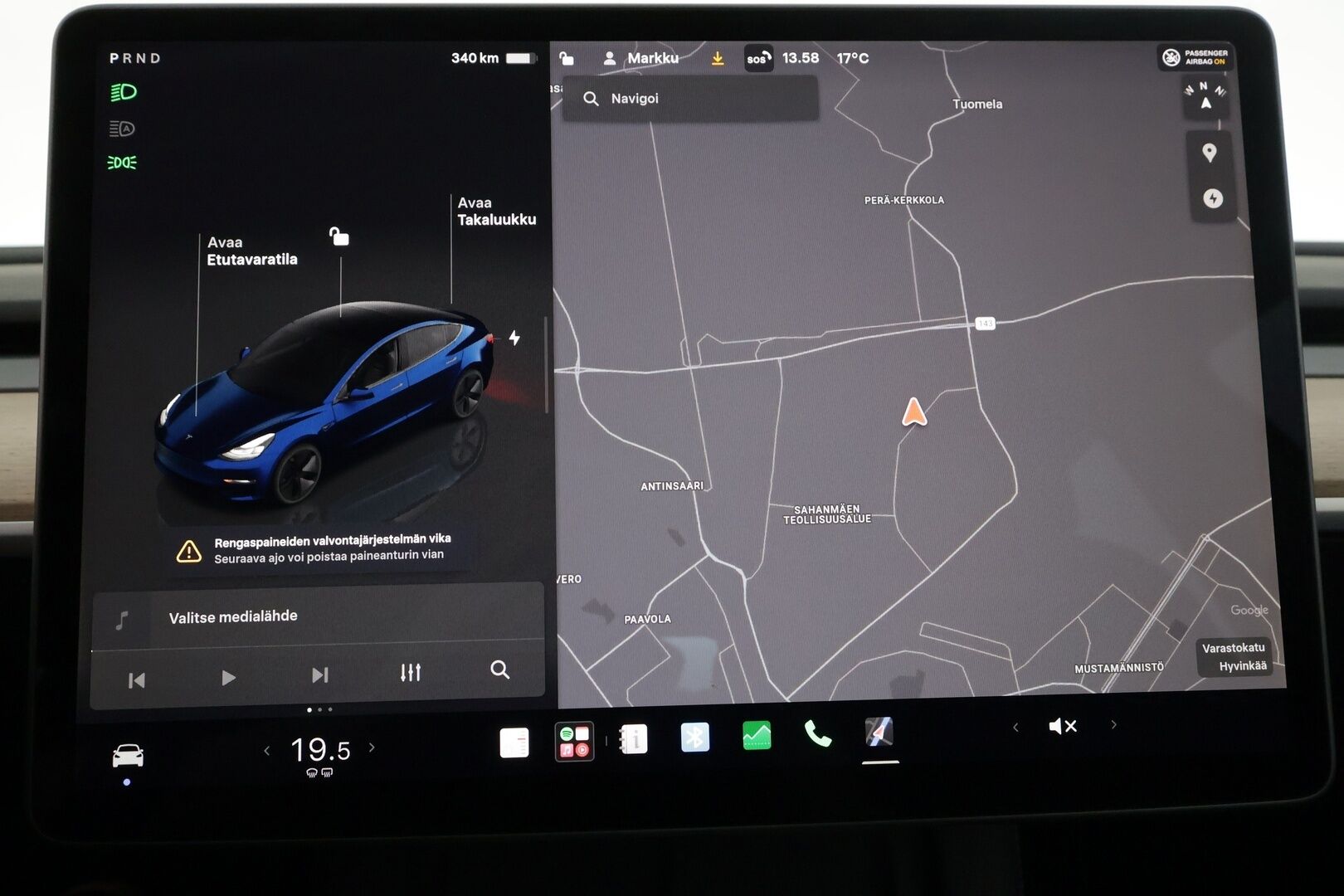 Tesla Model 3 2023 RWD - | 1-om suomiauto | ACC | ILP | Ryzen | Lasikatto | Matrix | Sähkönahat | Muistipenkki | P.kamera | Keyless | Autosteer | 2x renkaat aluin | ALV |
