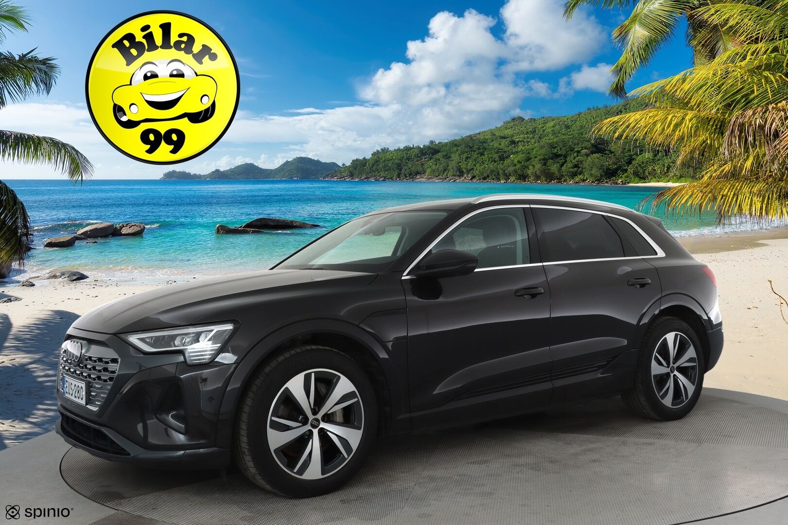 Audi Q8 e-tron 2023 55 e-tron quattro **360° / Adapt.Vakkari / Bang&Olufsen / Matrix-LED / Sporttipenkki Muistilla / Koukku / Navi** - 2,99 % KORKOTARJOUS TÄHÄN AUTOON - Akku kuntotarkastettu / Suomi-auto / Kahdet Renkaat 