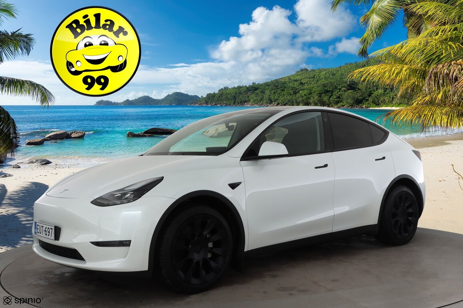 Tesla Model Y 2023 Long Range * Koukku / ILP / ACC / Lasikatto / Matrix-LED / P.Kamera / Muistipenkki / Premium Audio / Navi / Keyless * - Kahdet renkaat - HULLUT JOULUT KORKOTARJOUS 2,49% 