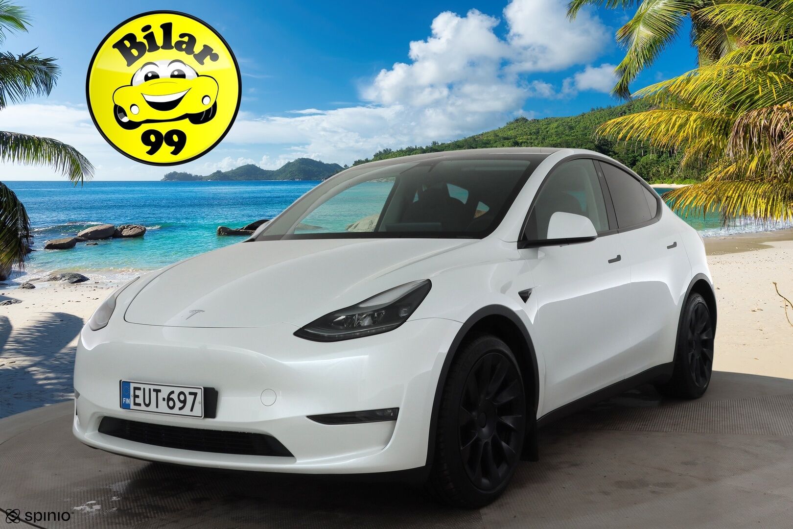 Tesla Model Y 2023 Long Range * Koukku / ILP / ACC / Lasikatto / Matrix-LED / P.Kamera / Muistipenkki / Premium Audio / Navi / Keyless * - Kahdet renkaat - HULLUT JOULUT KORKOTARJOUS 2,49% 