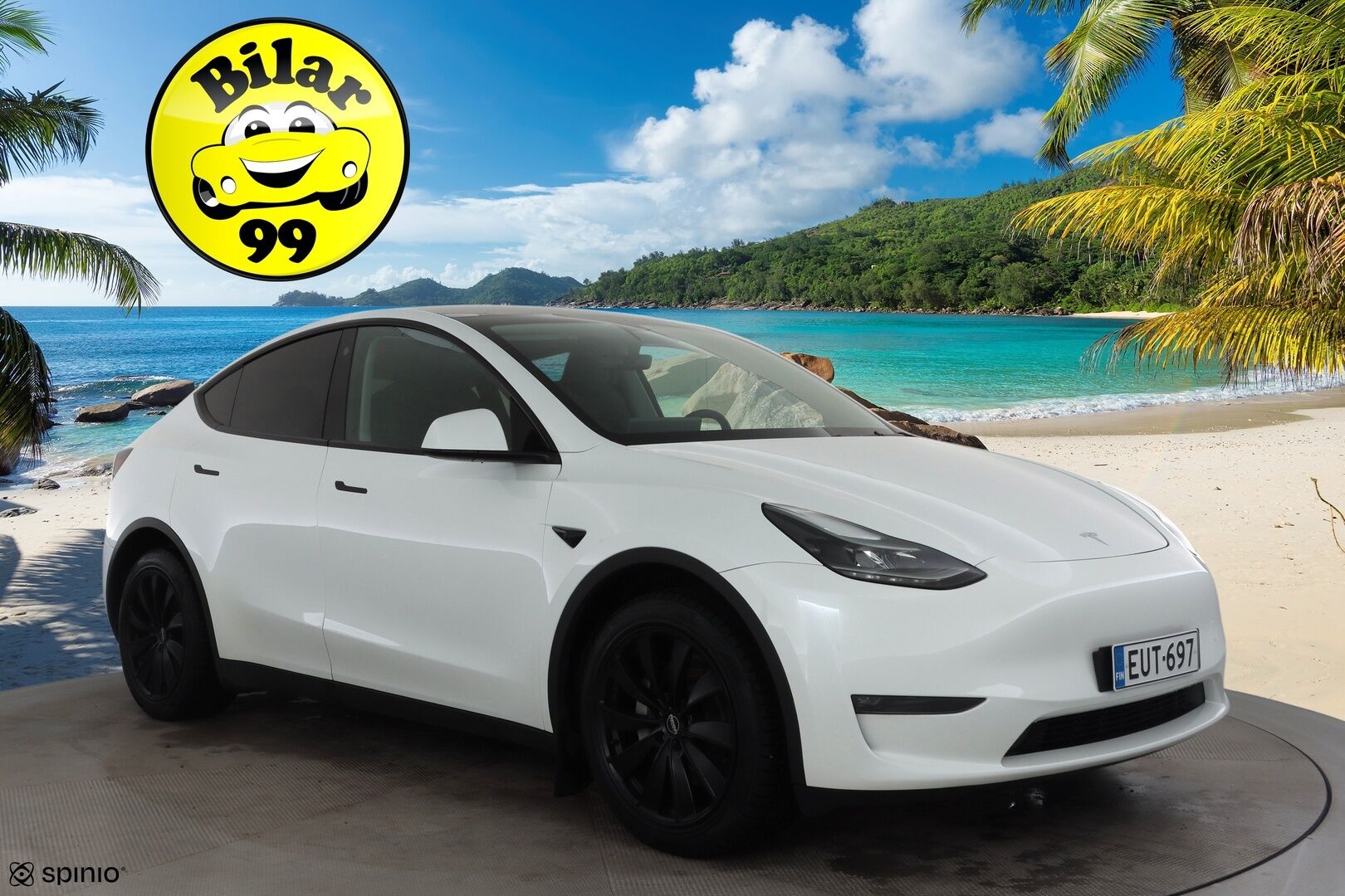 Tesla Model Y 2023 Long Range * Koukku / ILP / ACC / Lasikatto / Matrix-LED / P.Kamera / Muistipenkki / Premium Audio / Navi / Keyless * - Kahdet renkaat - HULLUT JOULUT KORKOTARJOUS 2,49% 