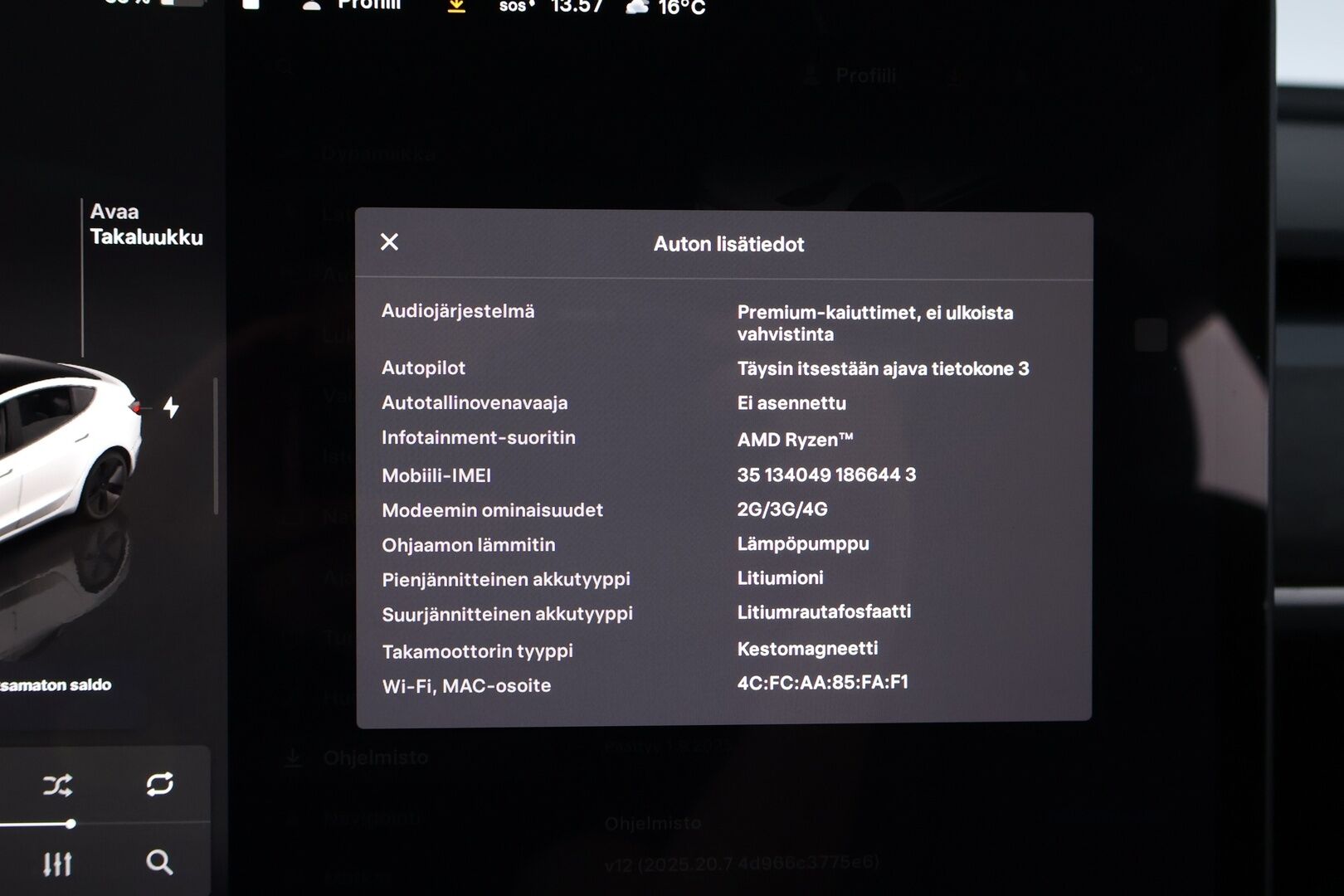 Tesla Model 3 2023 Standard Range Plus - AMD Ryzen / Lämpöpumppu / Lasikatto / Matrix-LED / Adapt.Vakkari / P.Kamera / Juuri saapunut Tampereelle!