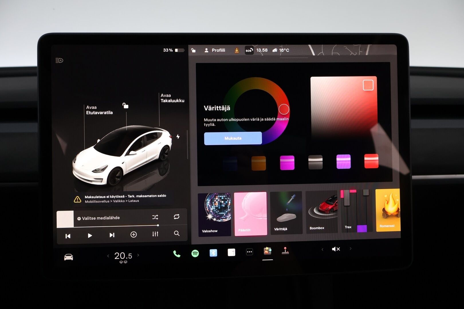 Tesla Model 3 2023 Standard Range Plus - AMD Ryzen / Lämpöpumppu / Lasikatto / Matrix-LED / Adapt.Vakkari / P.Kamera / Juuri saapunut Tampereelle!