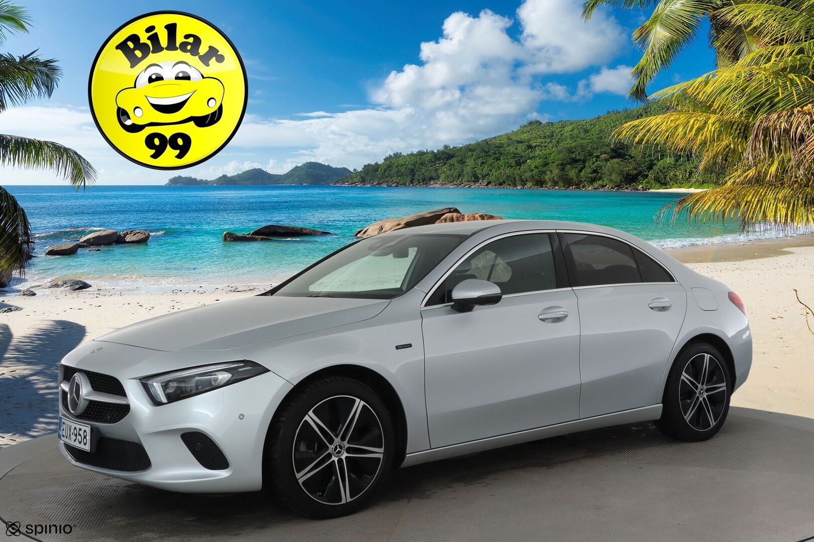 Mercedes-Benz A 2019 250 e A sedan Business Style EQ Power *Distronic + / Multibeam / Sporttinahat Muistilla / 360° / HUD / Navi / Keyless* - Kahdet Renkaat
