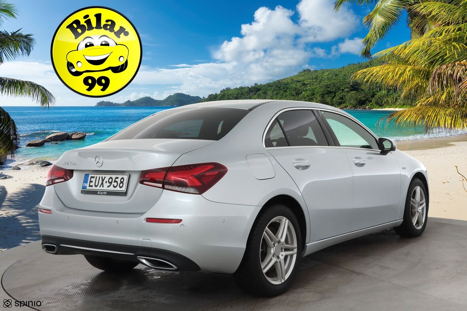 Mercedes-Benz A 2019 250e A sedan Business Style EQ Power * Distronic + / Multibeam / Sporttinahat Muistilla / 360° / HUD / Navi / Keyless * - Akku kuntotarkastettu SoH 95,9% / Kahdet renkaat aluvanteilla