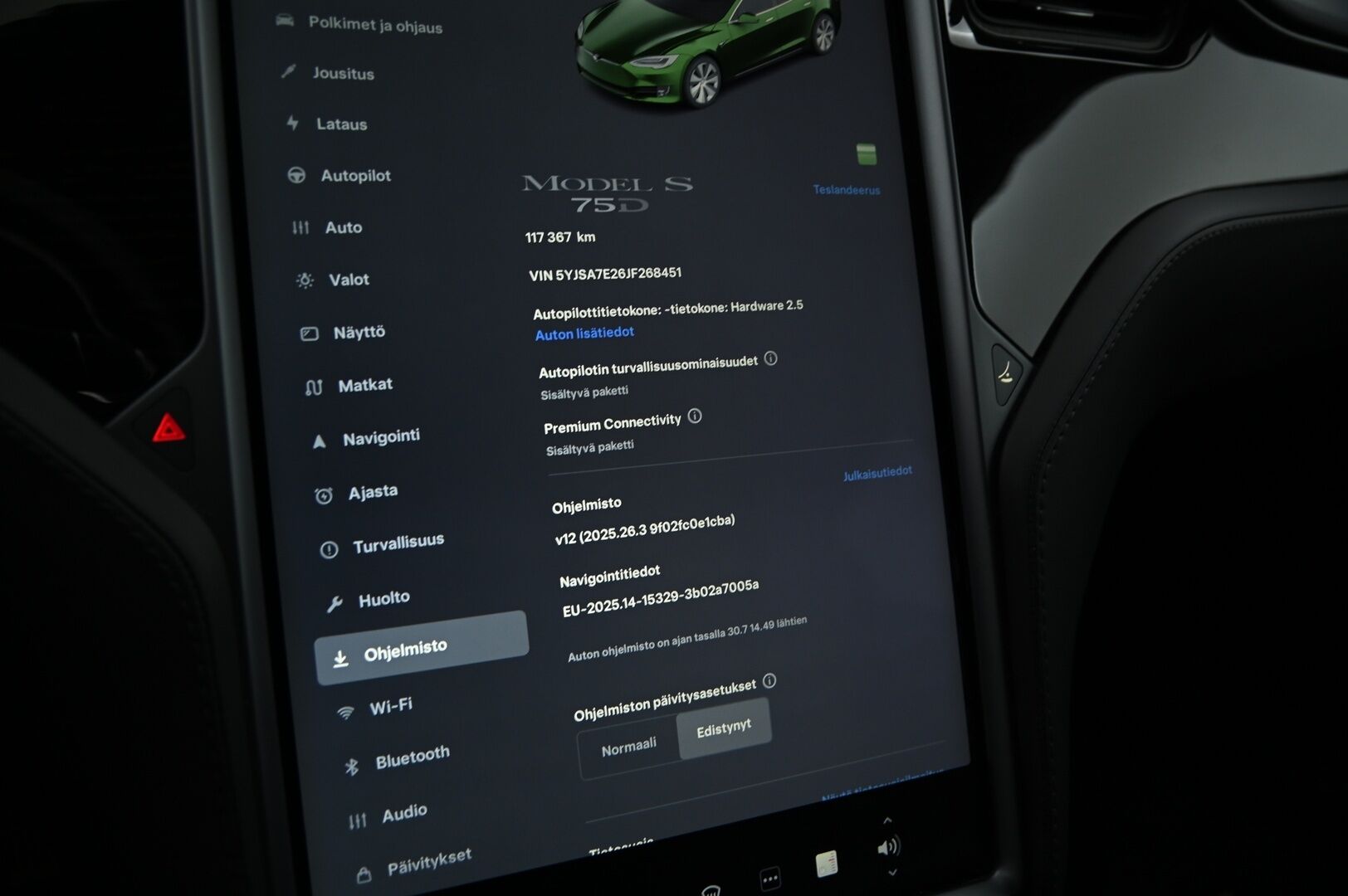 TESLA MODEL S 2018 75D * Myydään vain huutokaupat.com* - Facelift / Premium Connectivity / Ilma-Alusta / Lasikatto / Keyless **