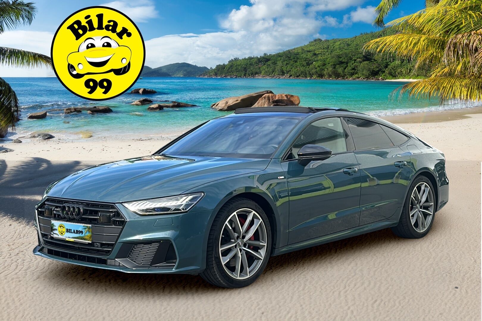 Audi A7 2020 Business Sport 55 TFSI e quattro S tronic S-Line / HD Matrix Laser / B&O / HUD / Adapt.vak / Timanttinahat - 3,99 % KORKOTARJOUS TÄHÄN AUTOON 31.8. ASTI! - Muistipenkki / Imuovet / P-kamera / Panorama / Koukku