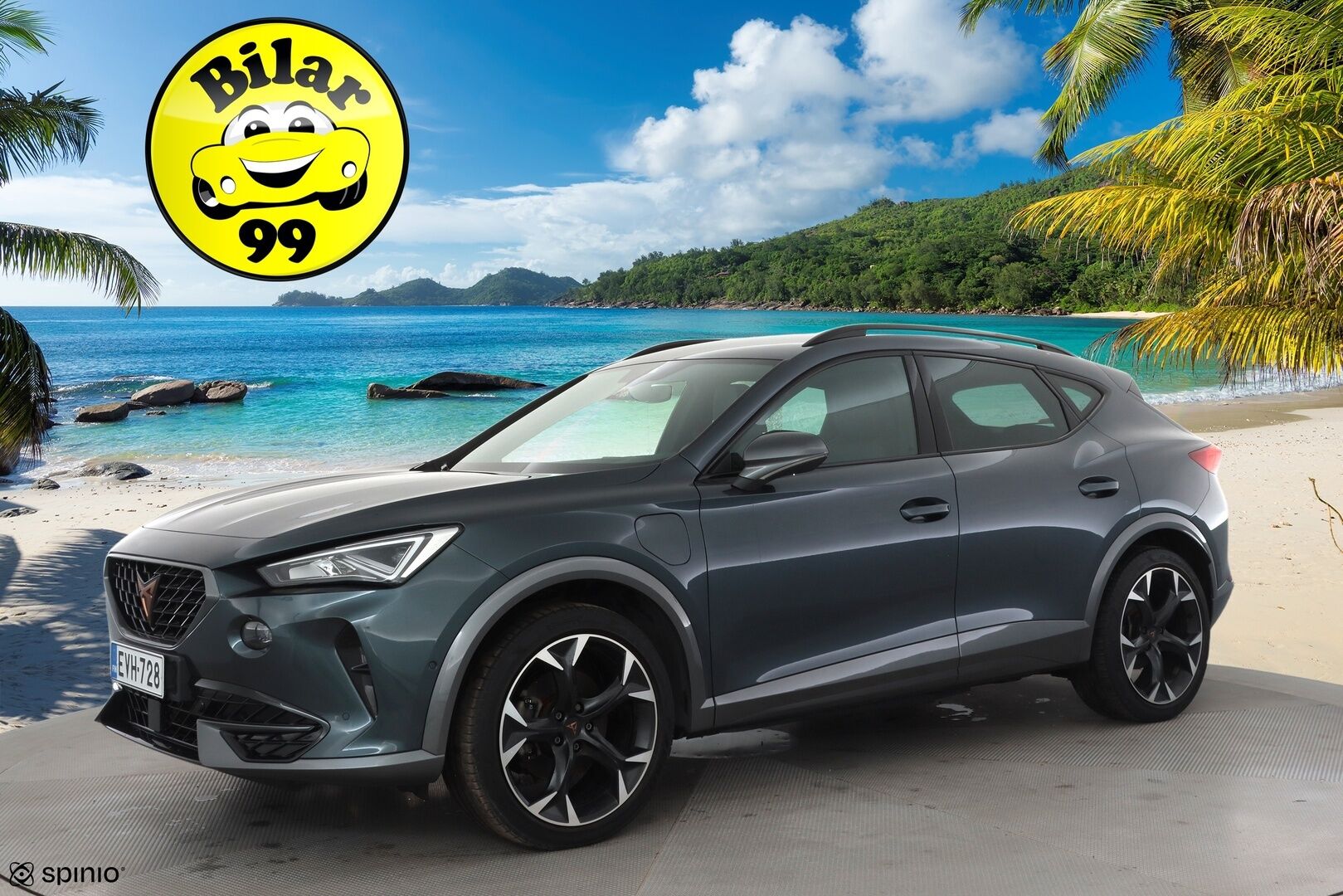 Cupra Formentor 2021 VZ 1.4 PHEV 180 kW e-HYBRID DSG * Koukku / ACC / LED / P.kamera / Digimittaristo / Keyless * - Akku kuntotarkastettu / Kahdet renkaat aluvanteilla / Merkkihuollot / 2x Latauskaapelit 