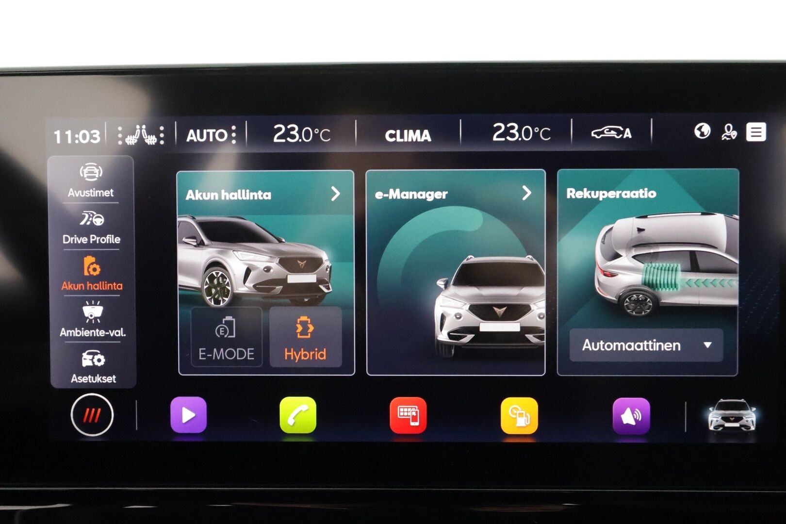 Cupra Formentor 2021 VZ 1.4 PHEV 180 kW e-HYBRID DSG * Koukku / ACC / LED / P.kamera / Digimittaristo / Keyless * - Akku kuntotarkastettu / Kahdet renkaat aluvanteilla / Merkkihuollot / 2x Latauskaapelit 