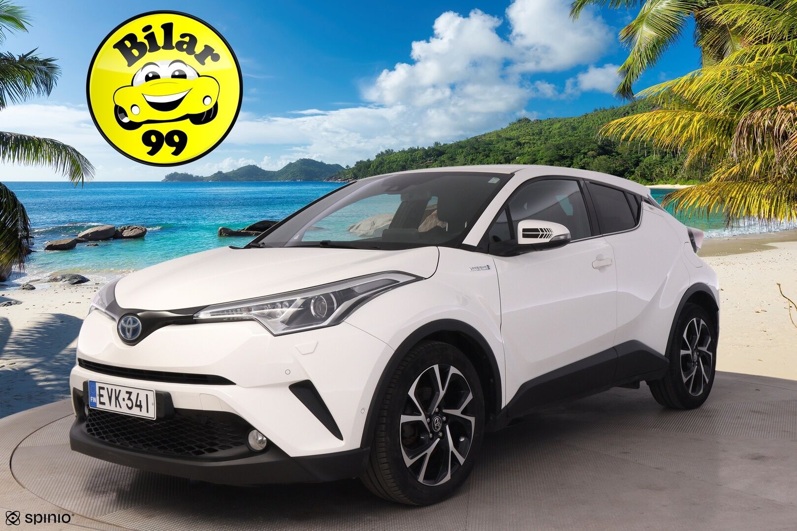 Toyota C-HR 2019 1,8 Hybrid Premium *ACC / Nahkasisusta / Tutkat / Kamera / BLIS / KeyLessGo / Navi / Ratinlämmitin* - Merkkihuollettu siisti kuntoinen C-HR kaksilla renkailla ja vanteilla! - HULLUT AVAJAISHULINAT KORKOTARJOUS 3,29 %