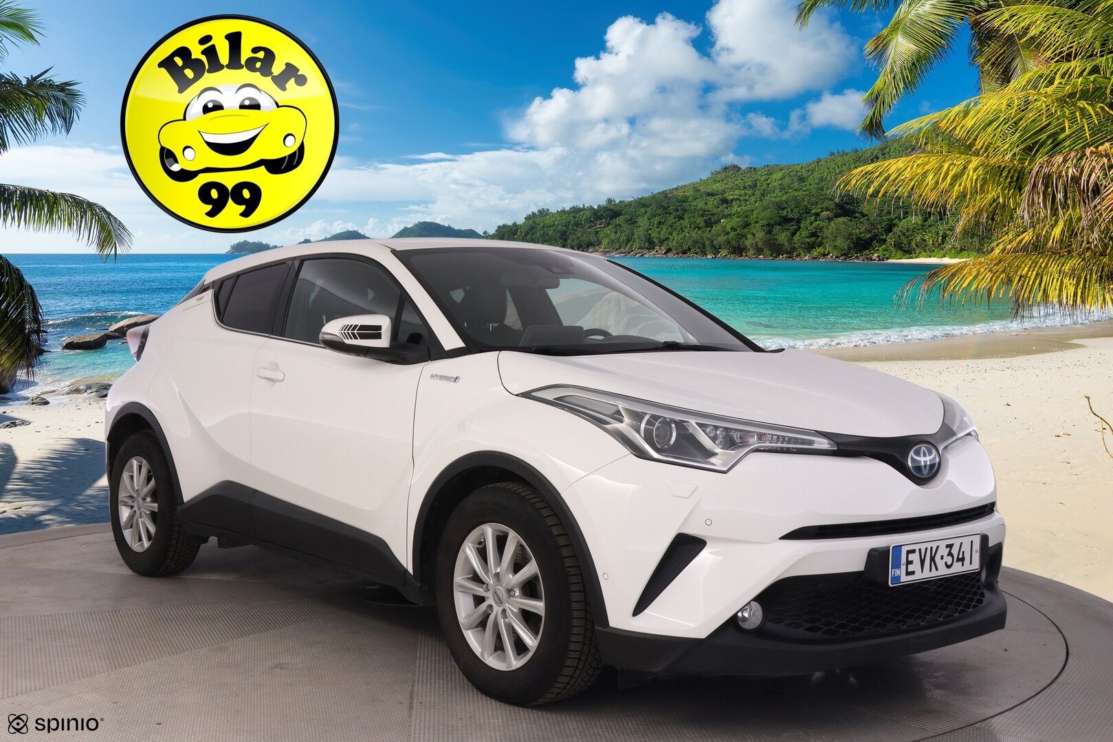 Toyota C-HR 2019 1,8 Hybrid Premium *ACC / Nahkasisusta / Tutkat / Kamera / BLIS / KeyLessGo / Navi / Ratinlämmitin* - Merkkihuollettu siisti kuntoinen C-HR kaksilla renkailla ja vanteilla! - HULLUT AVAJAISHULINAT KORKOTARJOUS 3,29 %