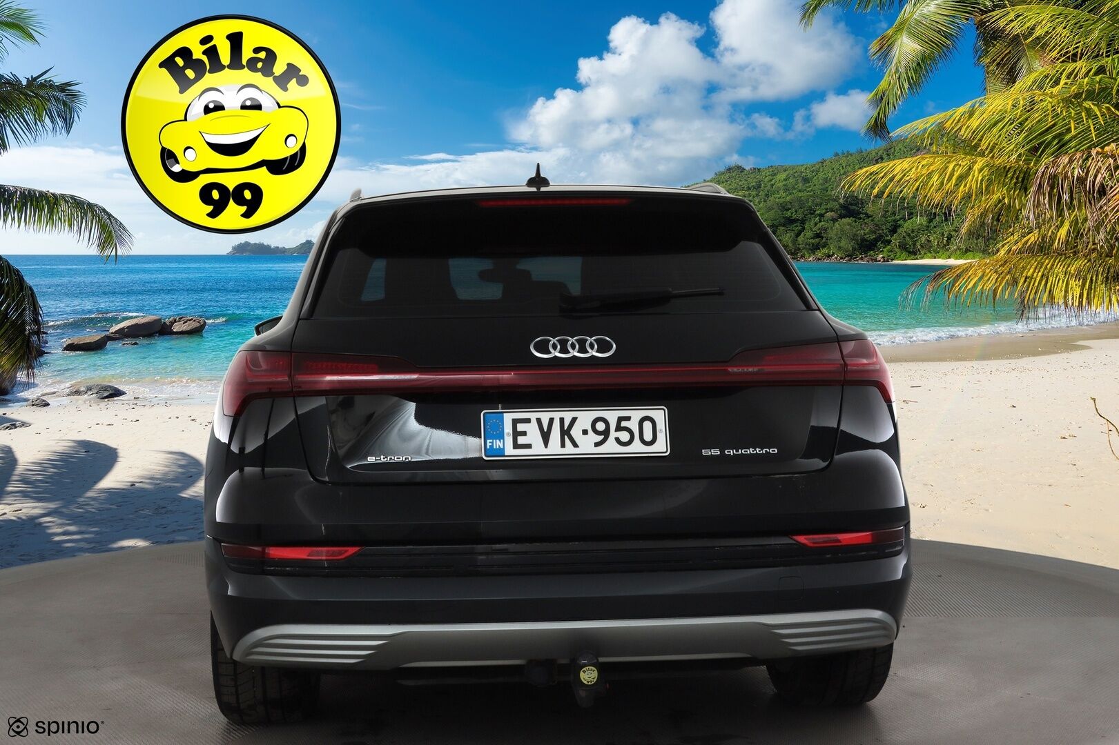 Audi e-tron 2021 Advanced 55 quattro * ACC / P.tutkat / Navi / Ilma-alusta / LED / Koukku / Muistipenkki / Sporttinahat * - Akku kuntotarkastettu SoH 95,8% / Kahdet renkaat vanteineen - HULLUT AVAJAISHULINAT KORKOTARJOUS 3,29 %